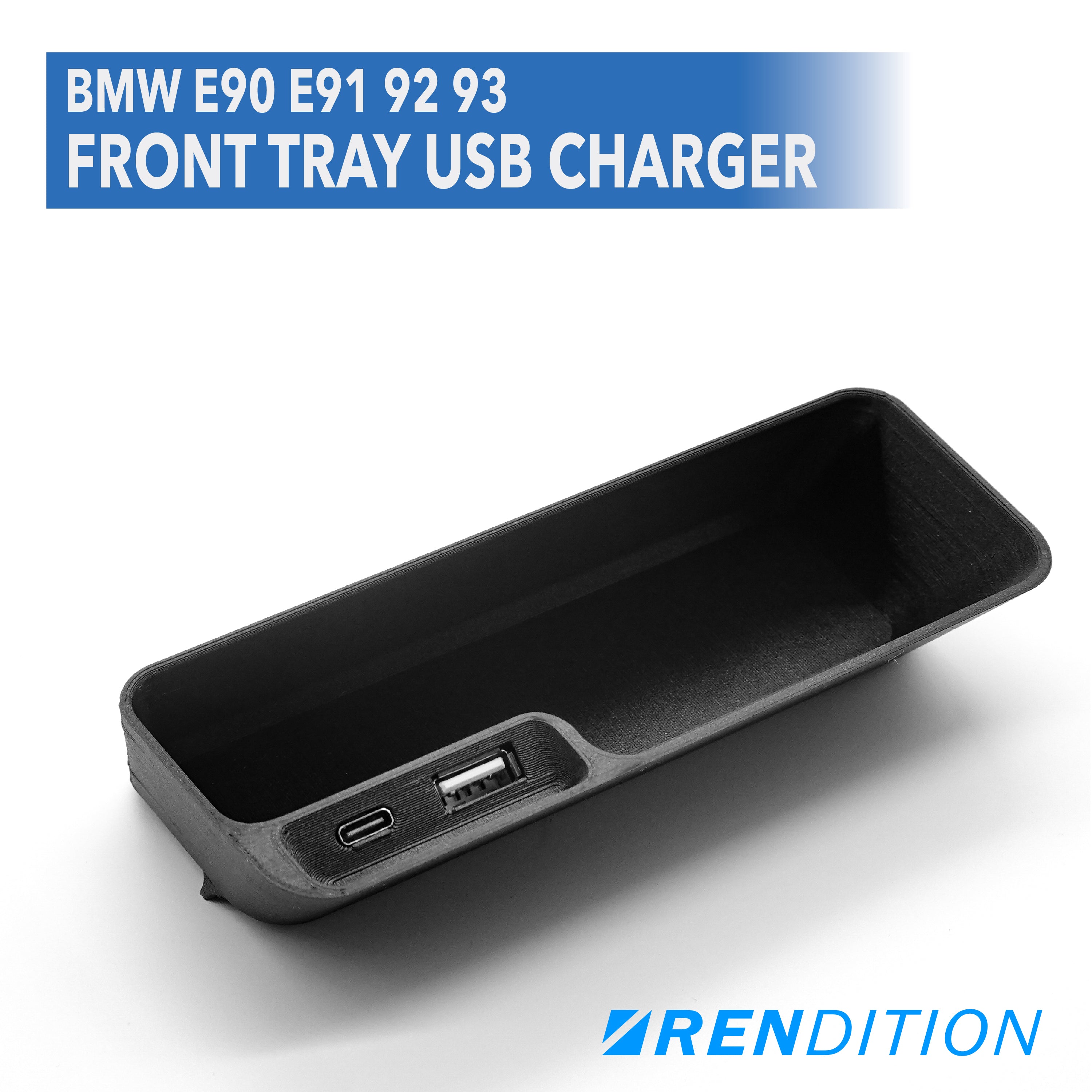BMW E90 USB Ladegerät mit Getränkehalter einfache Installation  Mittelkonsole Ablagefach E91 E92 E93 Tuning M3 -  Schweiz