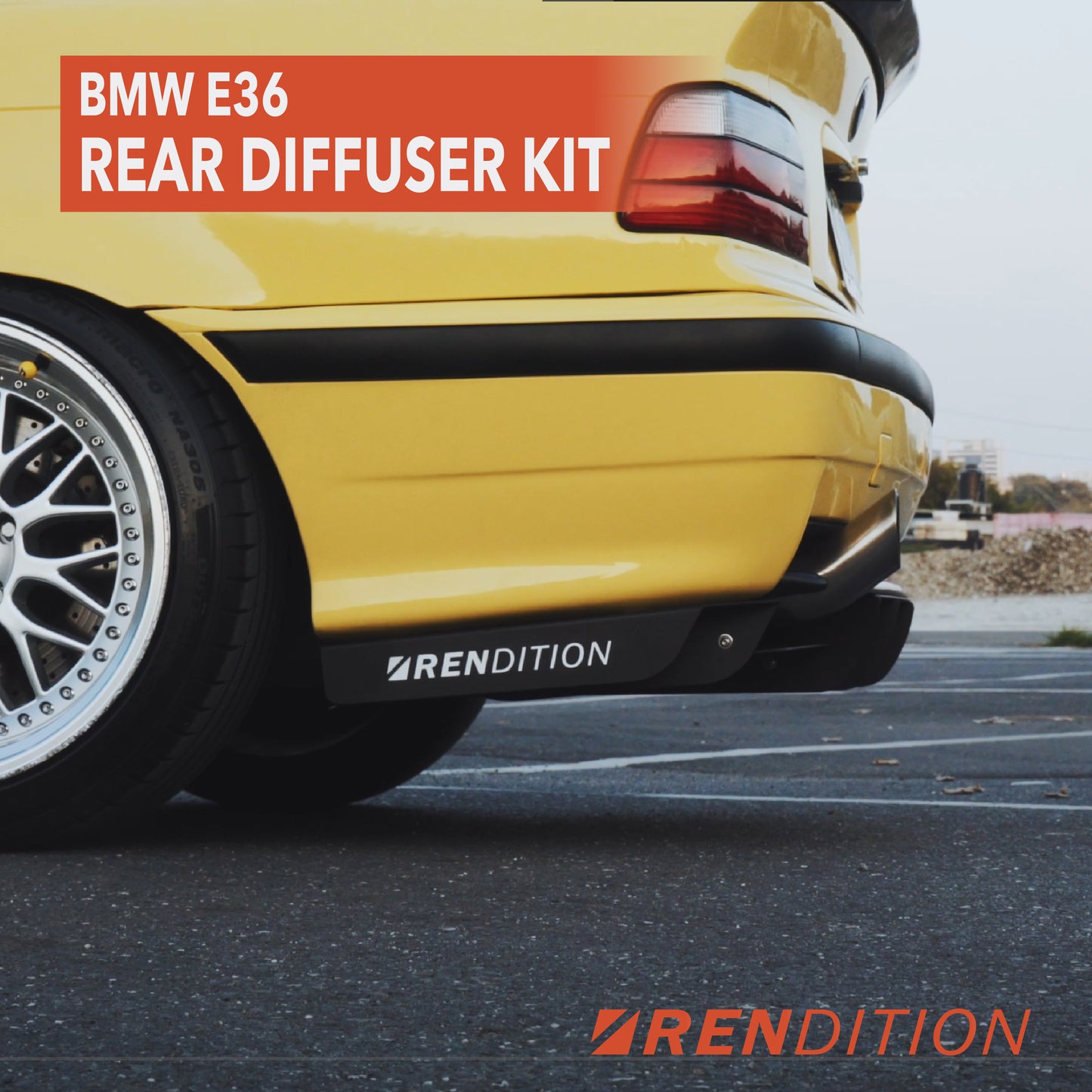 BMW E36 REAR DIFFUSER KIT V5