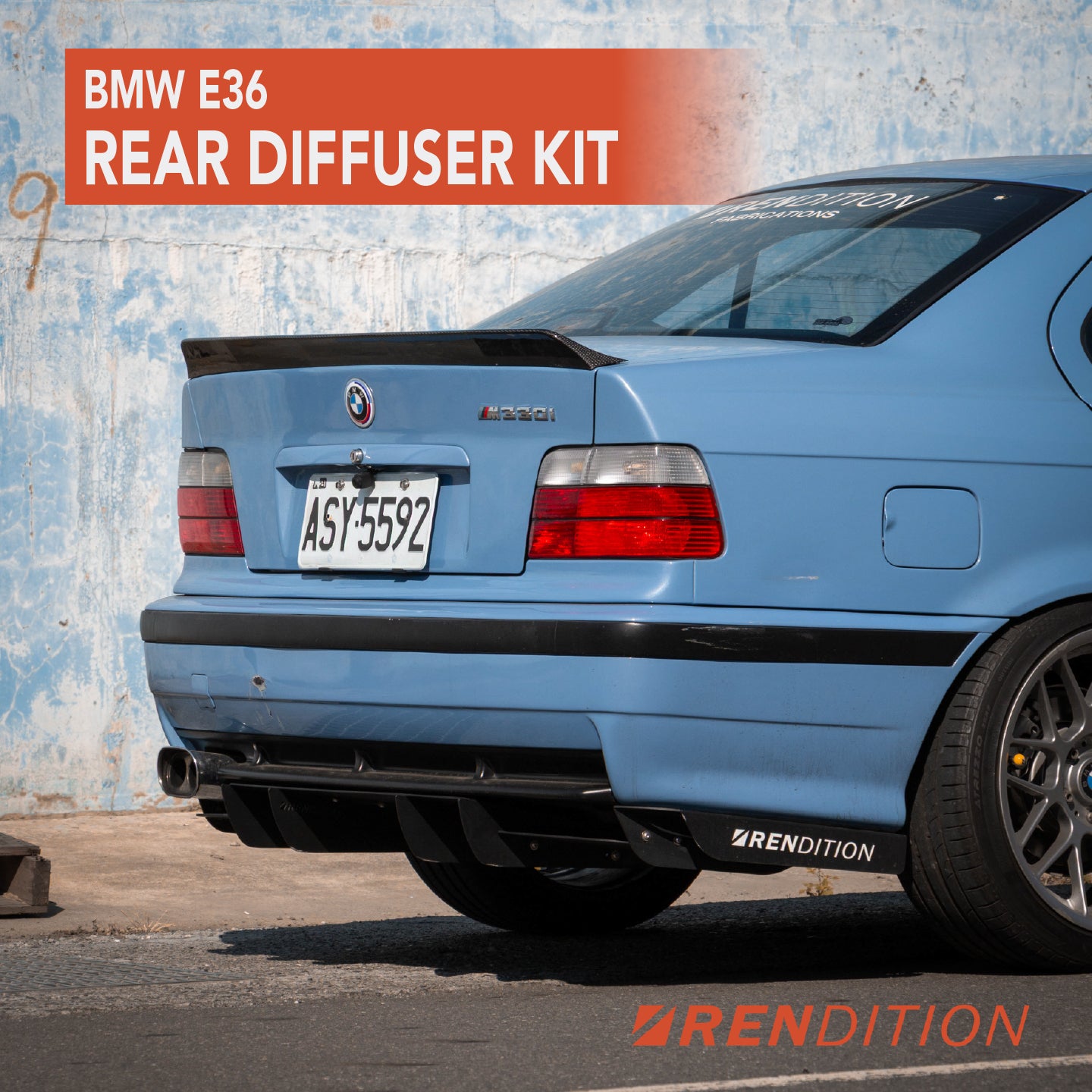 BMW E36 REAR DIFFUSER KIT V5