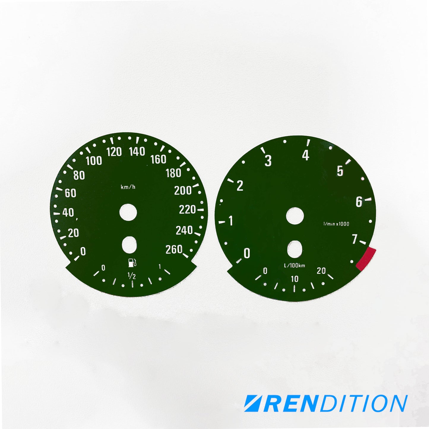 BMW E9X GAUGE FACE / GAUGE OVERLAY FOR 318, 320, 323, 325,328, 330, 335, M3
