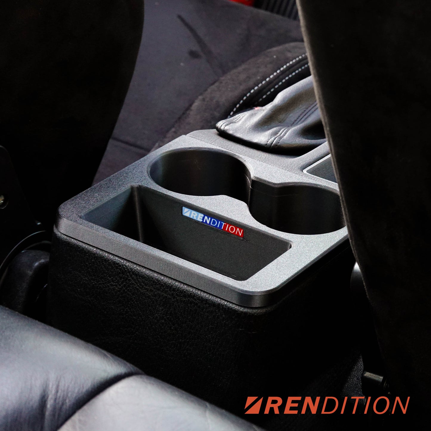 BMW E36 Armrest Delete with Dual 72mm Cupholders