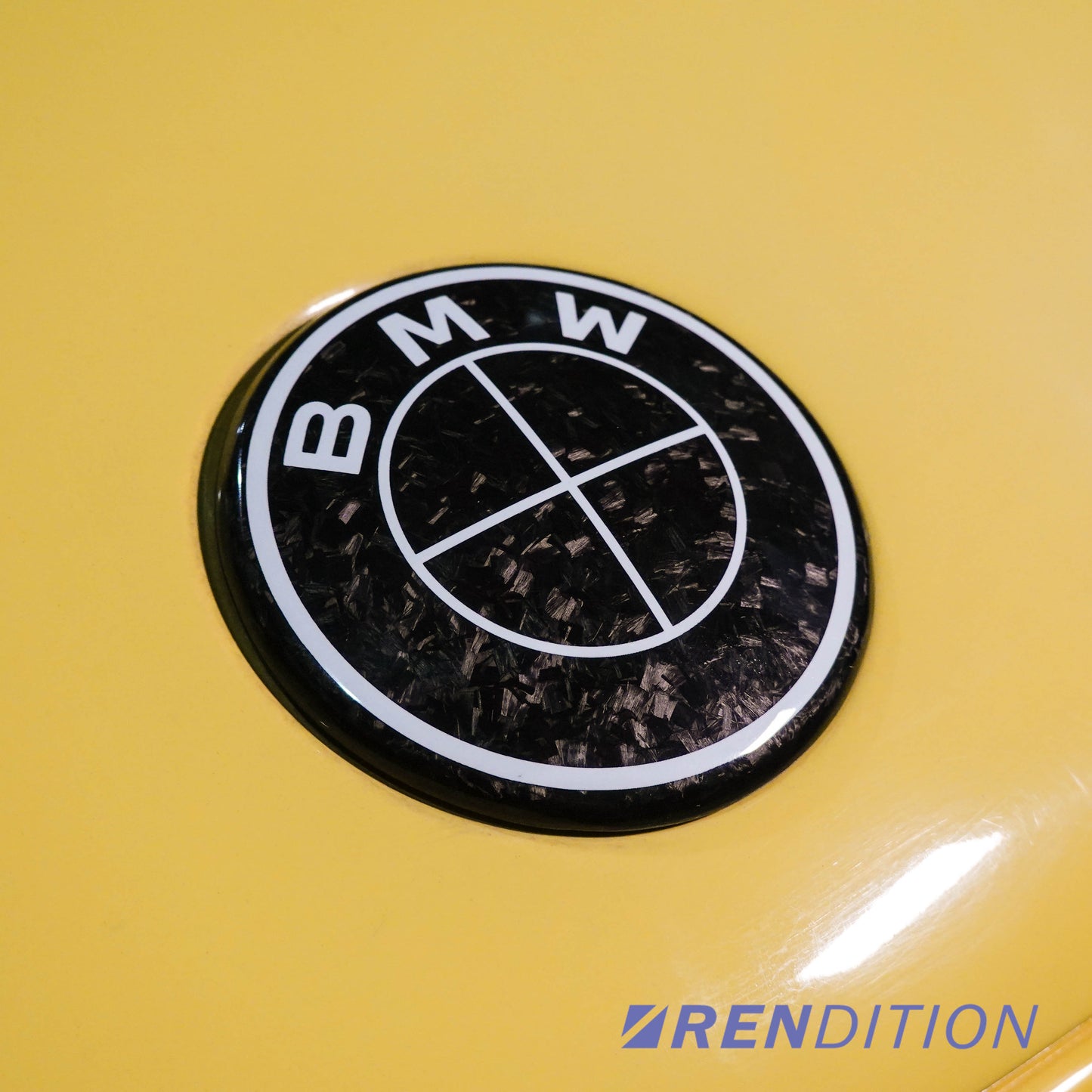 BMW Carbon Fiber Emblem Overlay Covers