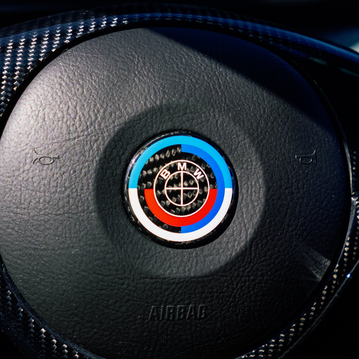 BMW Carbon Fiber Emblem Overlay Covers