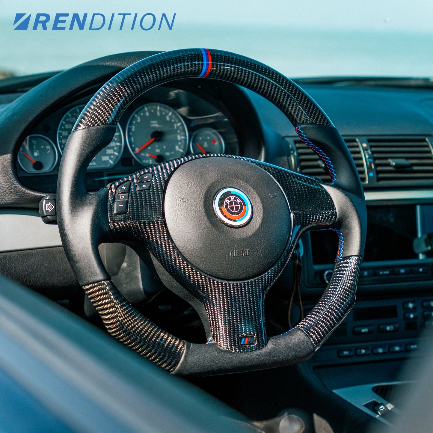 BMW E46 Custom Carbon Steering Wheel – Nappa, Alcantara, Forged or Twill Carbon