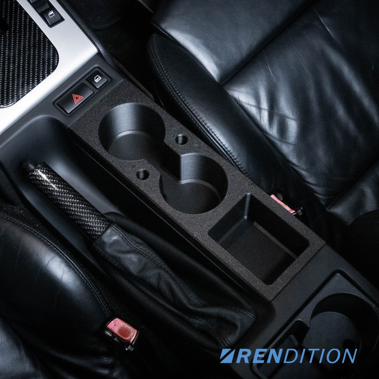 BMW E46 Front Cup Holder V3 – Dual 72mm | OEM Texture | Secure Fit