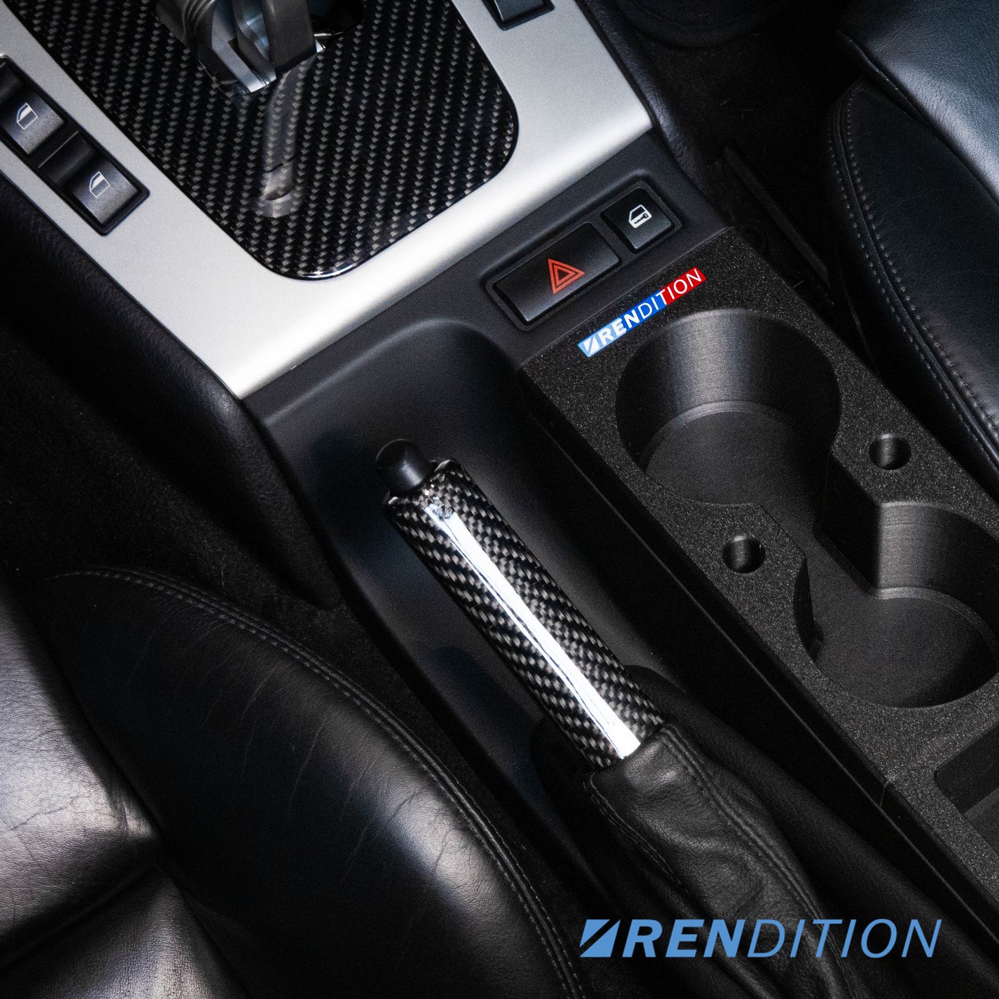 Sleek redesigned handbrake lever upgrade for BMW E46