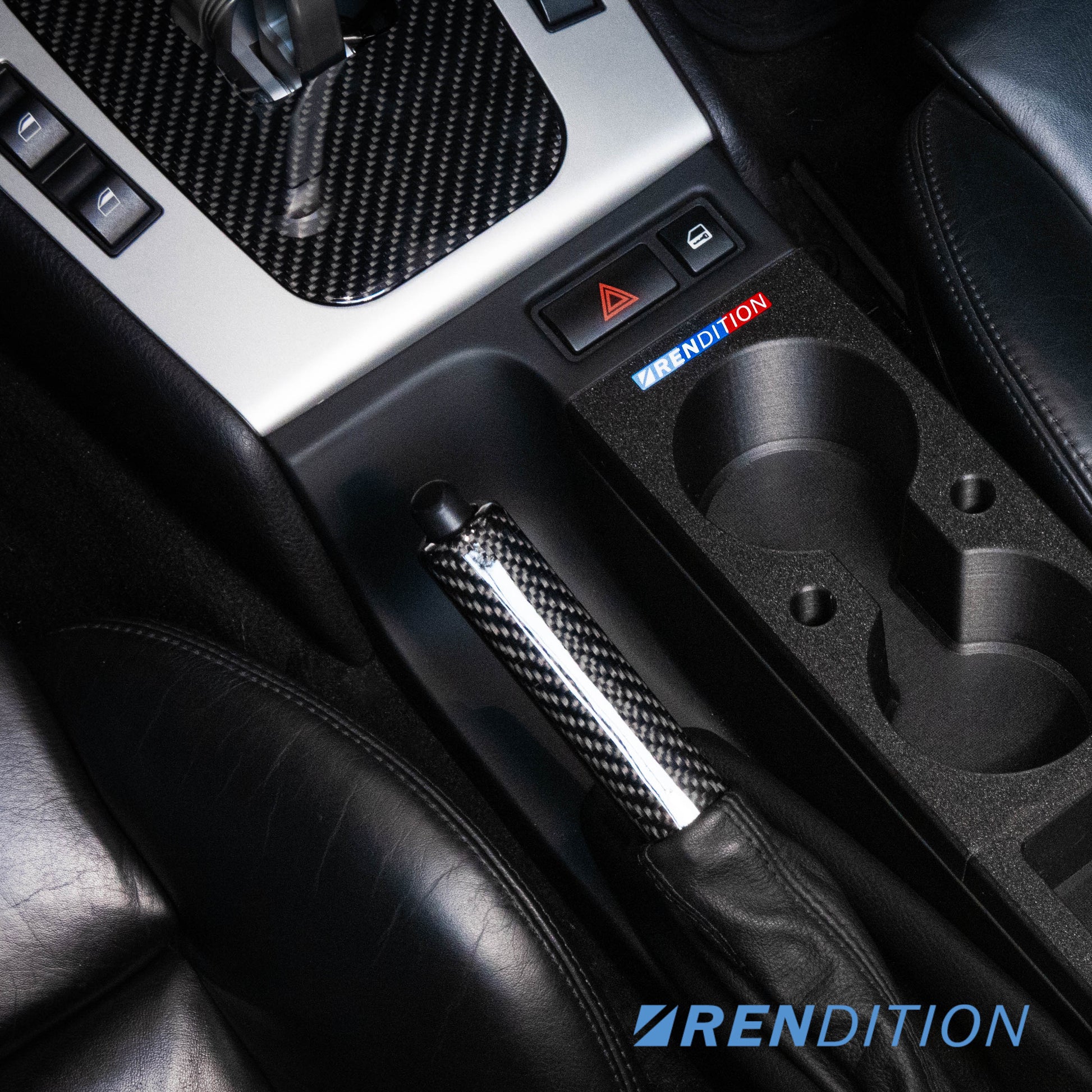 Sleek redesigned handbrake lever upgrade for BMW E46