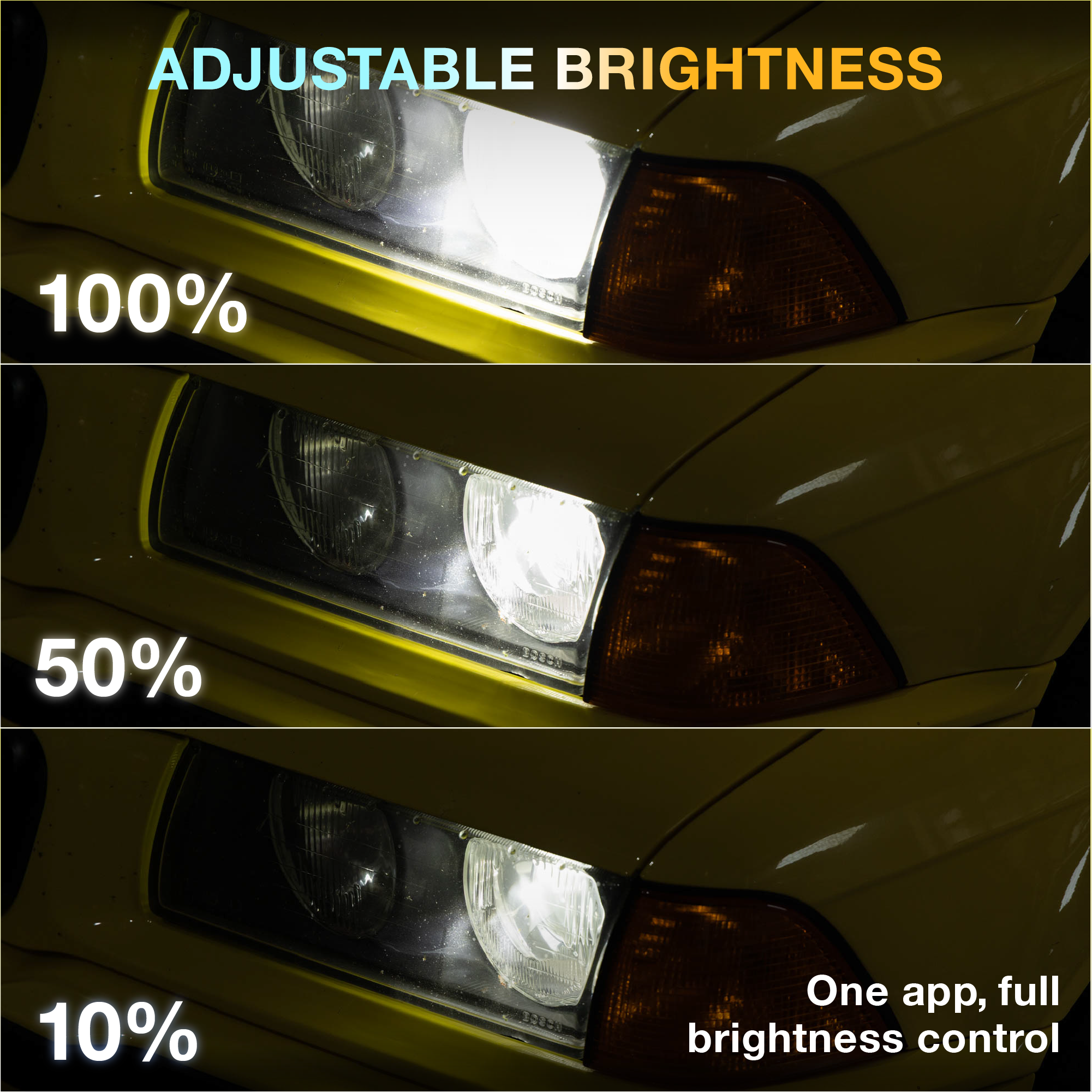 LumaForge App-Controlled LED Headlight Bulbs (H1 / H4 / H7)