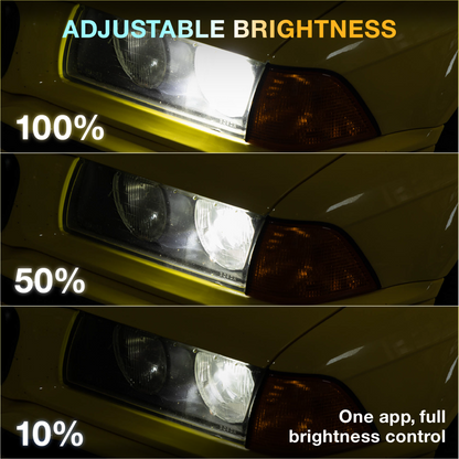 LumaForge App-Controlled LED Headlight Bulbs (H1 / H4 / H7)