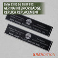 (NLA) ALPINA INTERIOR BADGE REPLICA REPLACEMENT B3 B5 B6 B8 B9 B12