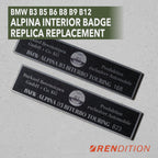 (NLA) ALPINA INTERIOR BADGE REPLICA REPLACEMENT B3 B5 B6 B8 B9 B12