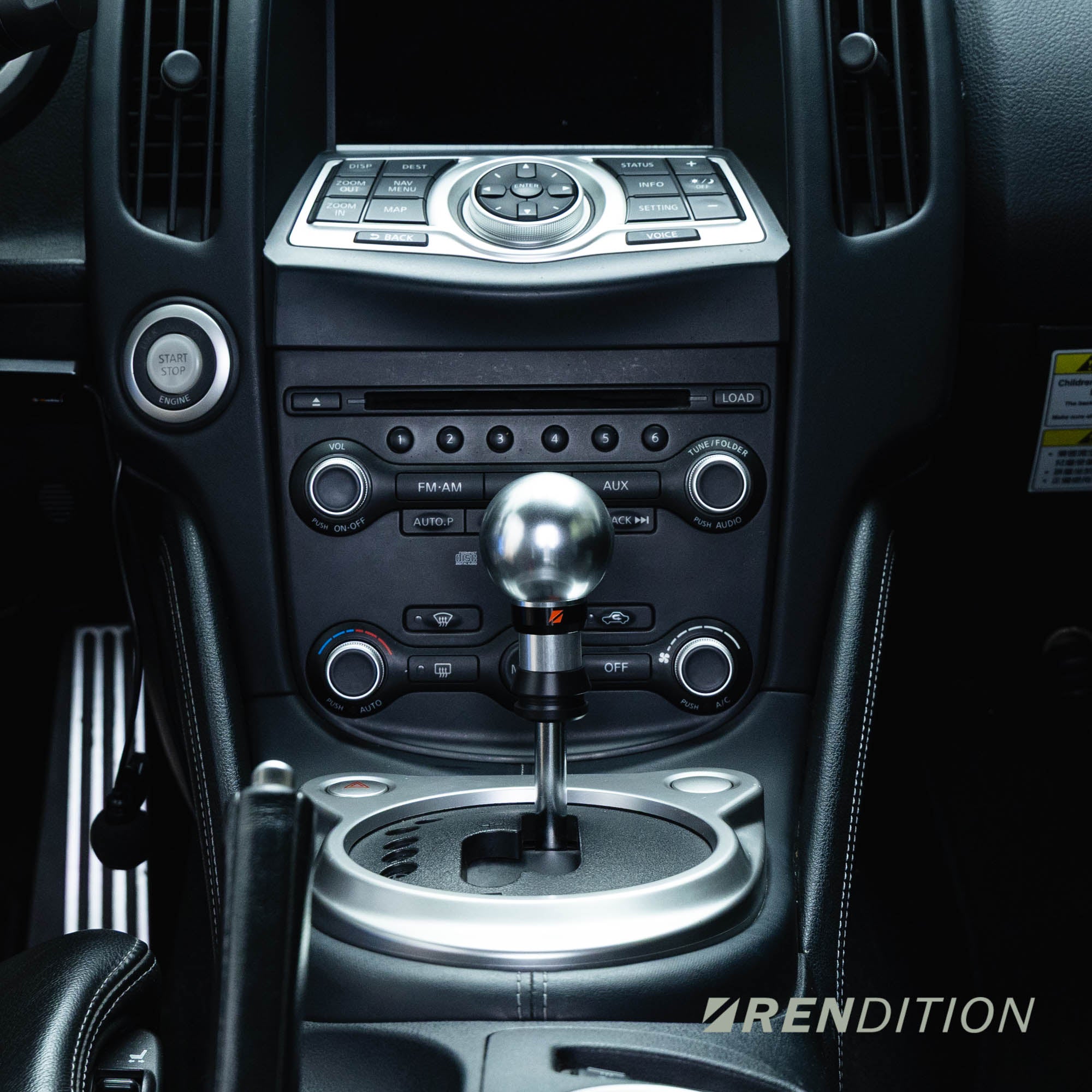 Rendition Billet Automatic Shift Knob for Nissan, Toyota, Honda, and Infiniti