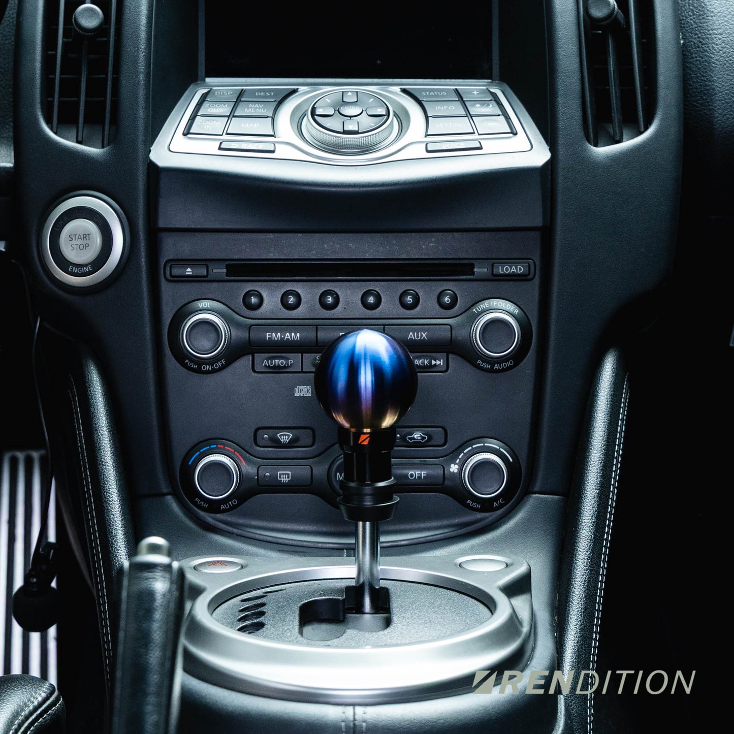 Rendition Billet Automatic Shift Knob for Nissan, Toyota, Honda, and Infiniti