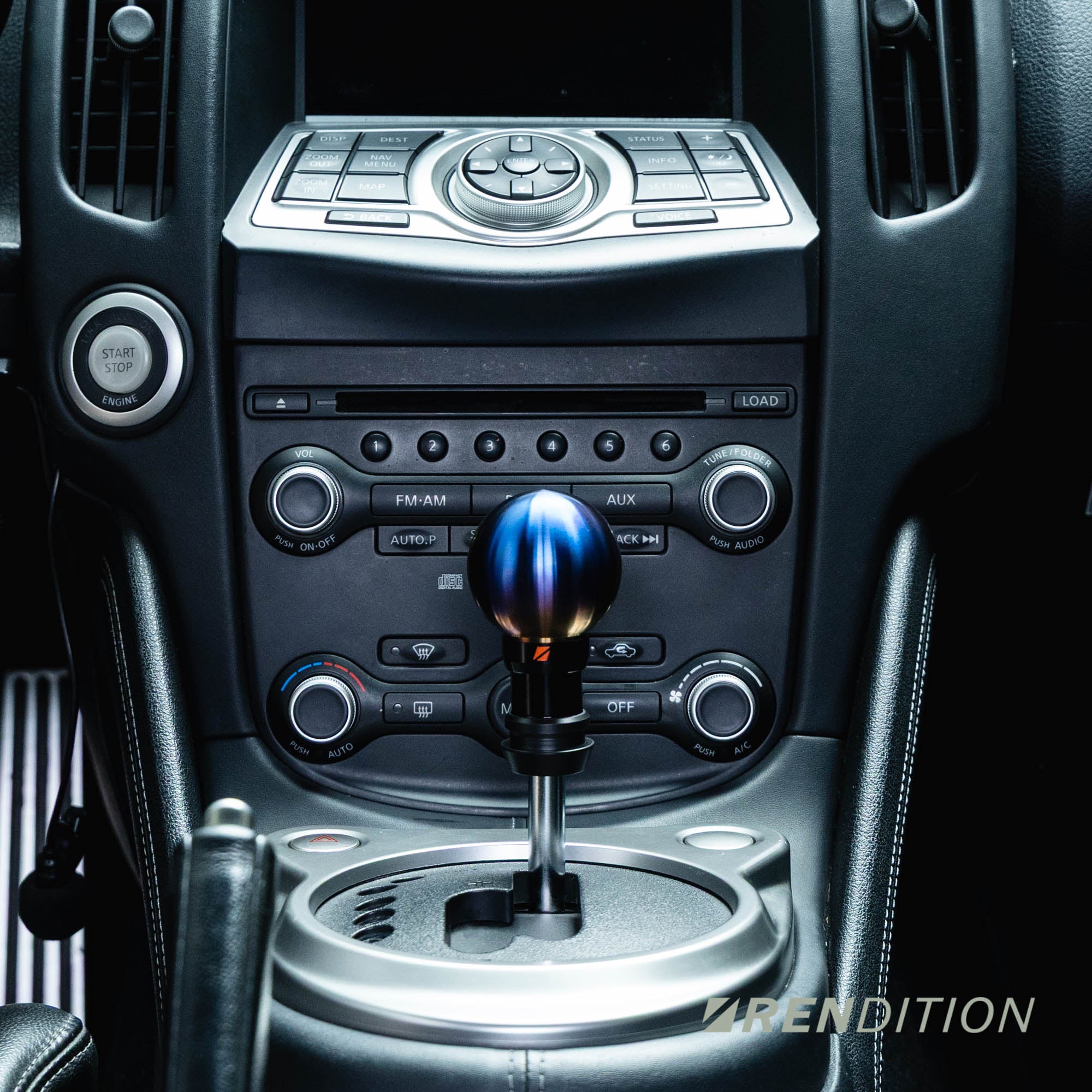 Rendition Billet Automatic Shift Knob for Nissan, Toyota, Honda, and Infiniti