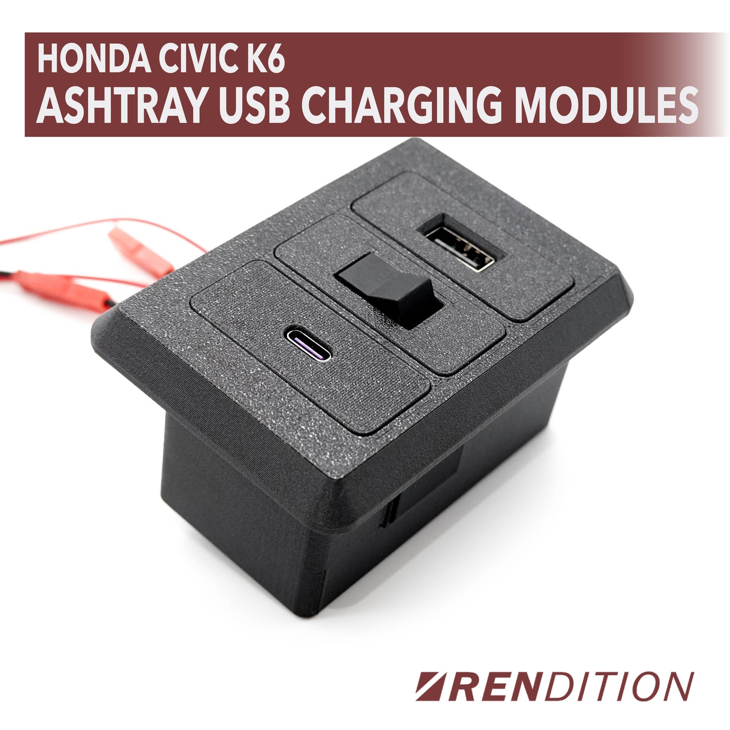 HONDA CIVIC EG FRONT USB CHARGING MODULES (ALL 5th GEN EG, EH, EJ1, EJ2)