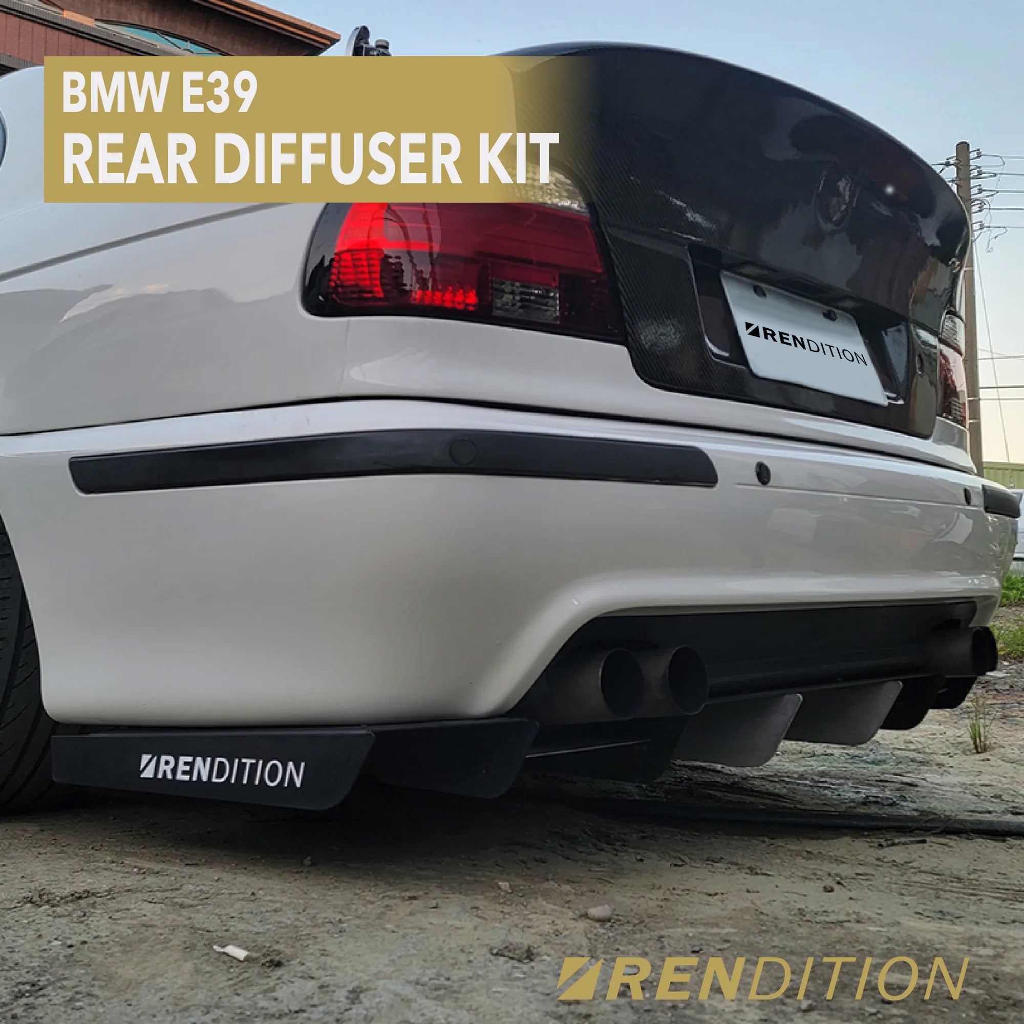 BMW E39 Rear Diffuser Kit V2 – Rendition Design & Manufacturing