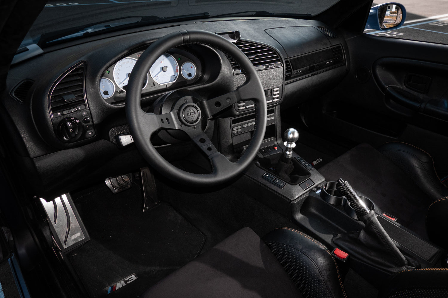 OEM+ BMW Interior Upgrades showcasing rendition design parts for E36