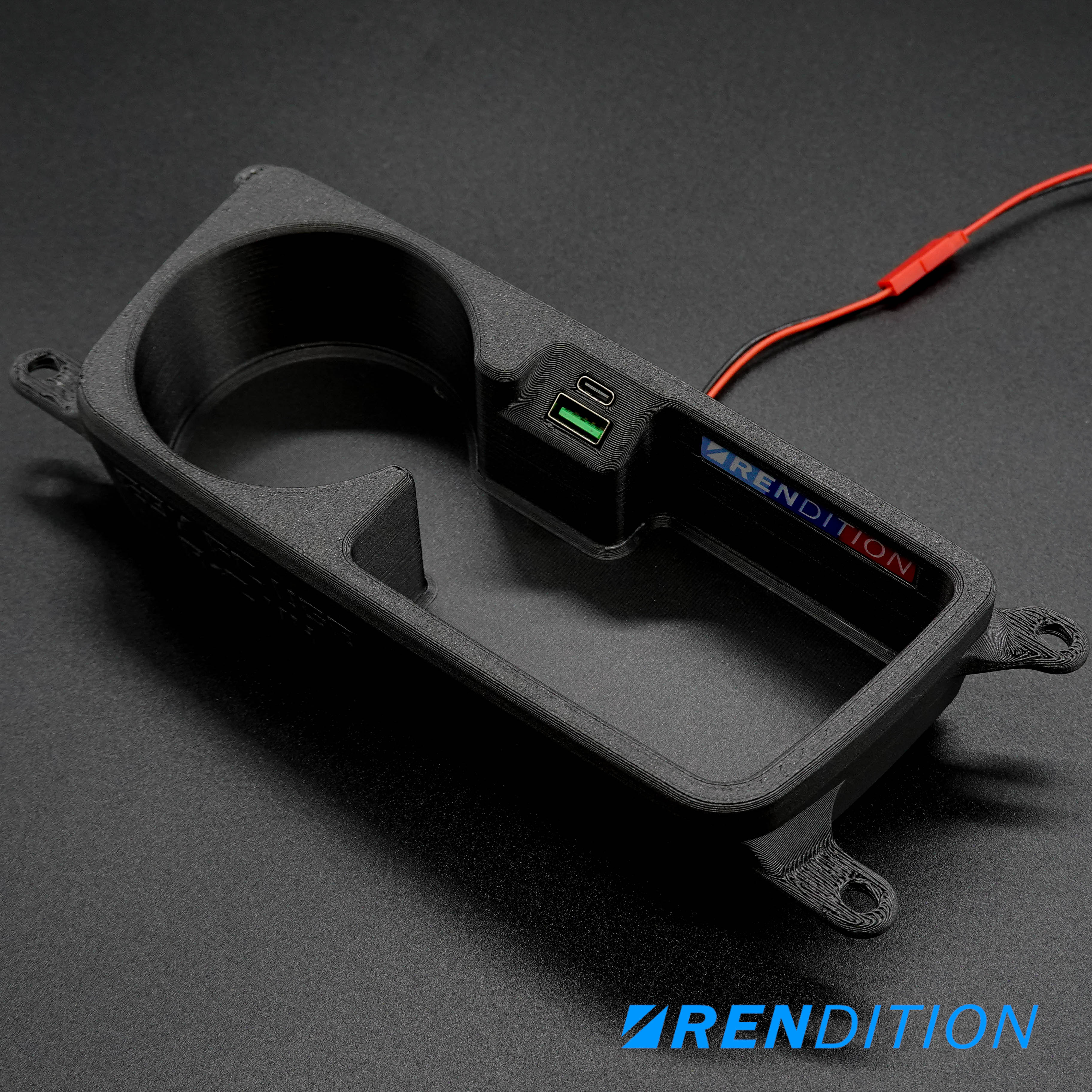 BMW E9X FRONT CUPHOLDER + USB (E90 E91 E92 E93)