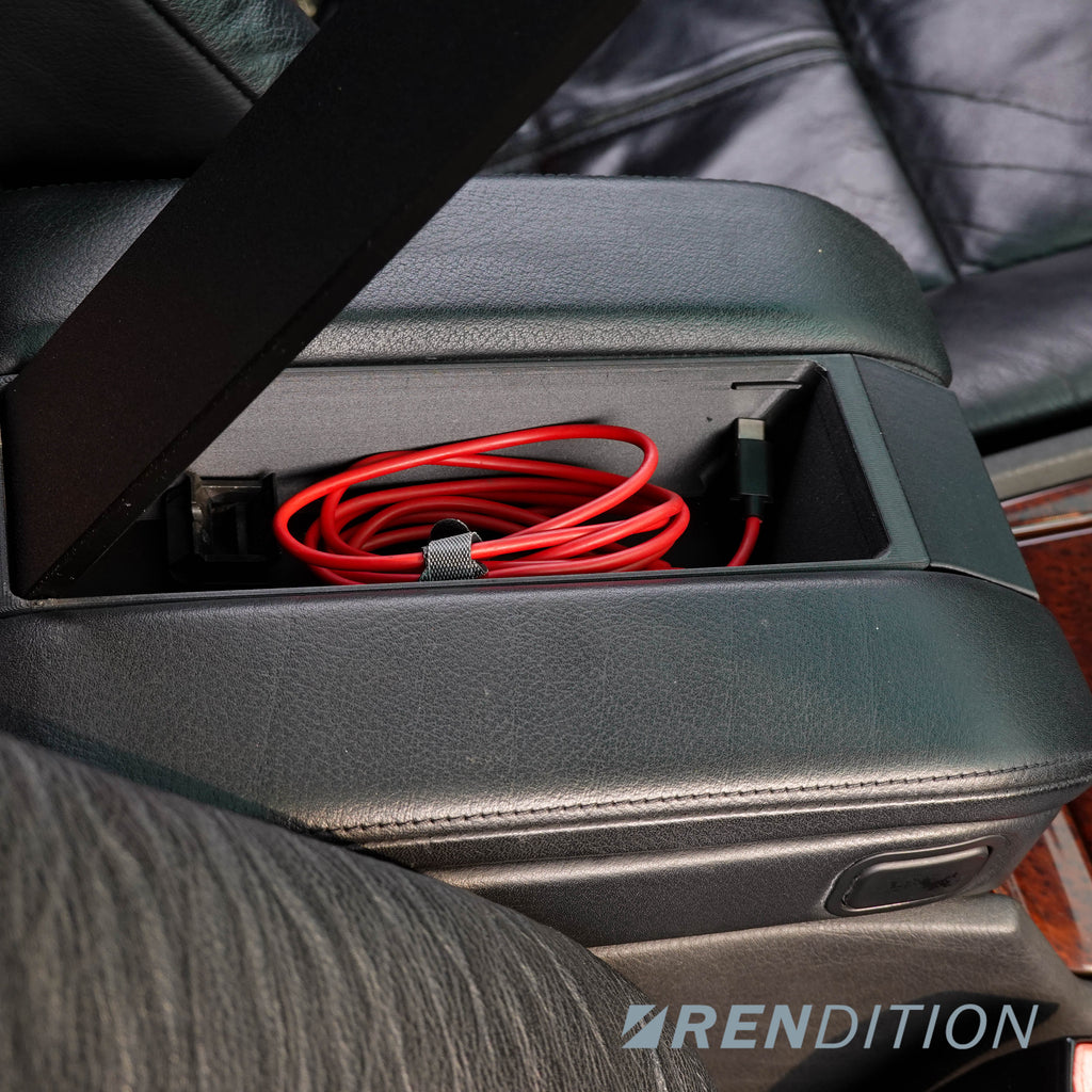 BMW E38 ARMREST STORAGE TRAY V2.1 / STOAGE BOX / E38 PHONE REPLACEMENT