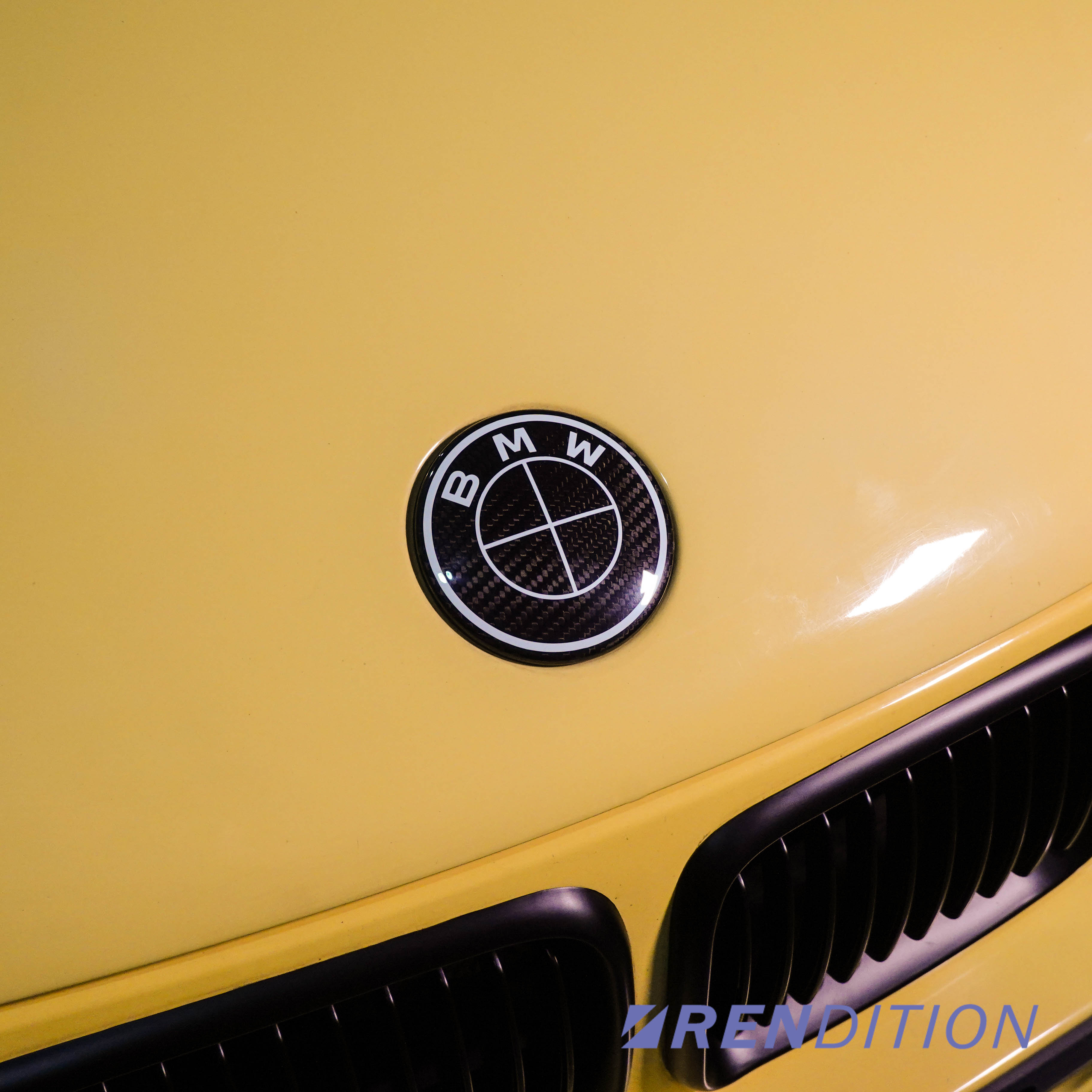 BMW Carbon Fiber Emblem Overlay Cover / Roundel