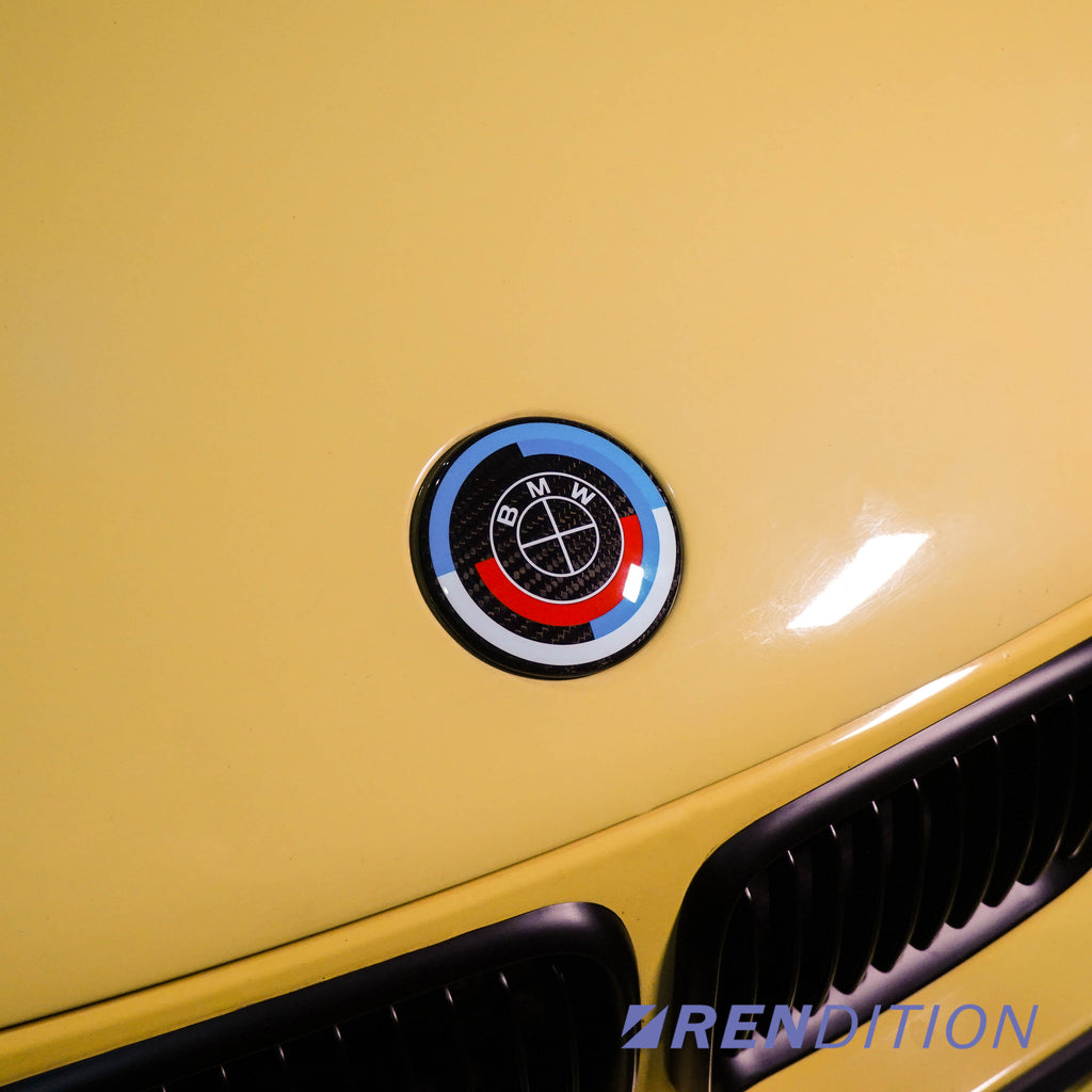 BMW Carbon Fiber Emblem Overlay Cover / Roundel