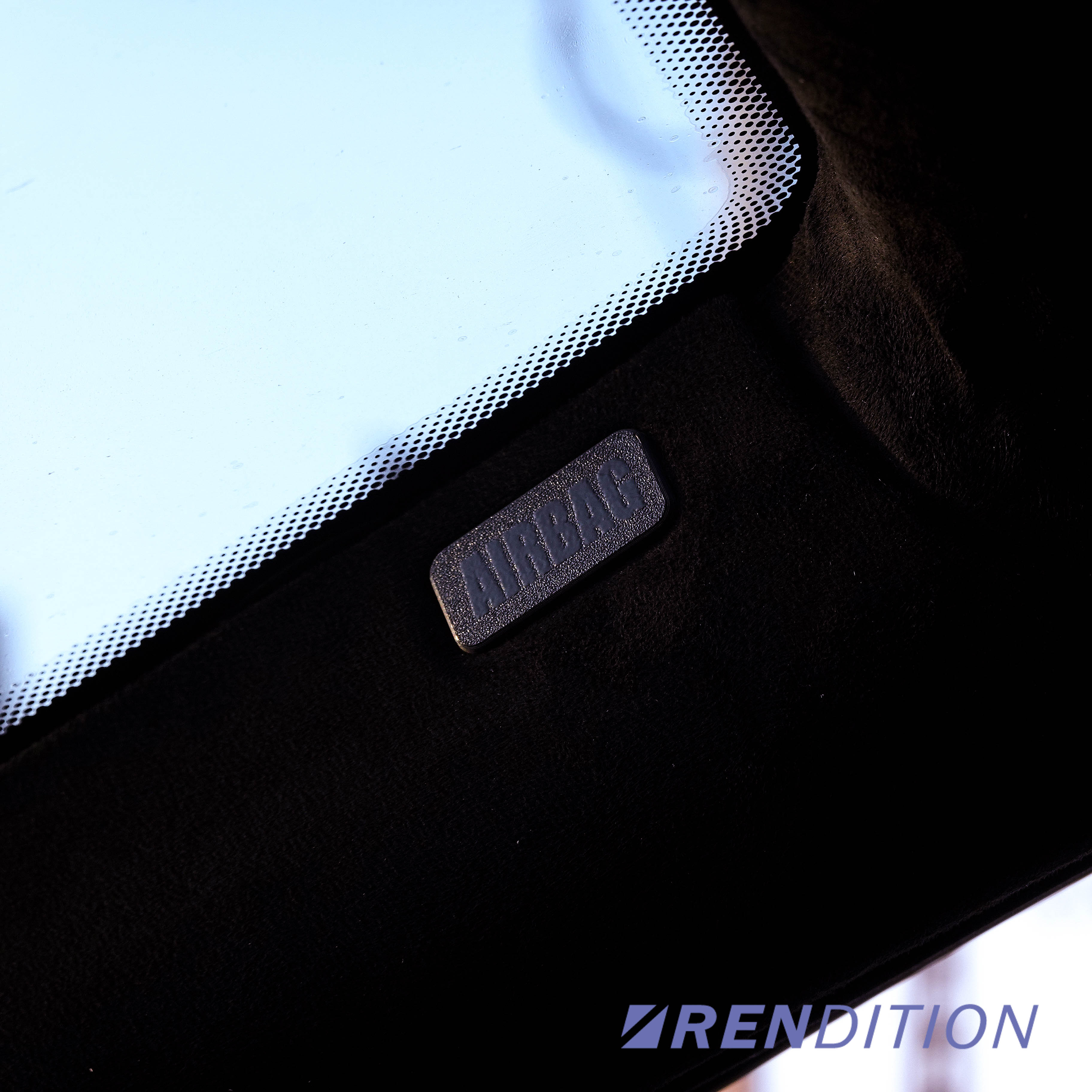 BMW A-pillar airbag cover replacement for E38 E39 E90 E91 in textured black finish OEM AIRBAG