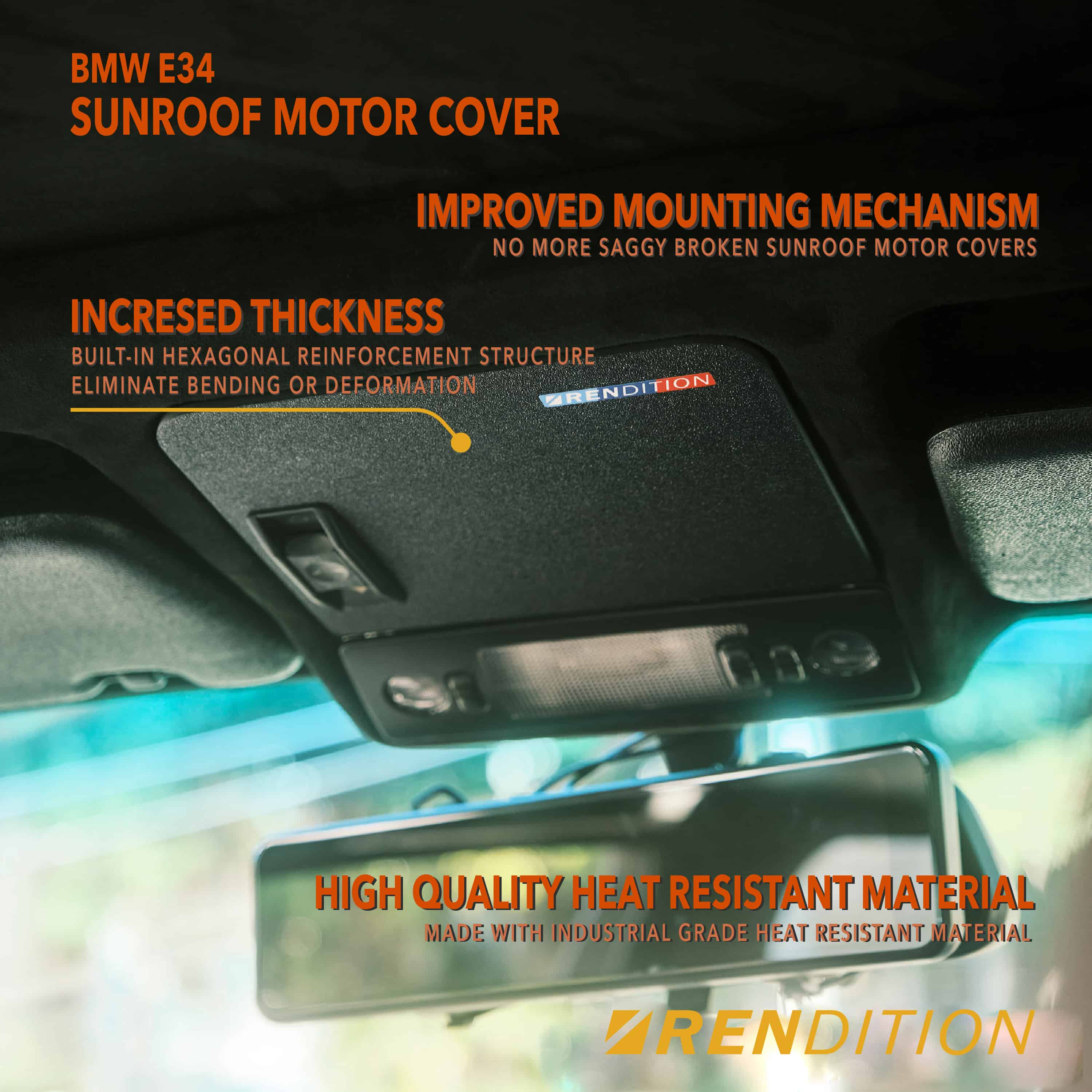 BMW E34 Sunroof Motor Cover V2