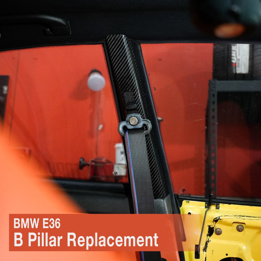 BMW E36 Coupe B-Pillar Trim Replacement | OEM Part #51438151405 / 51438189196