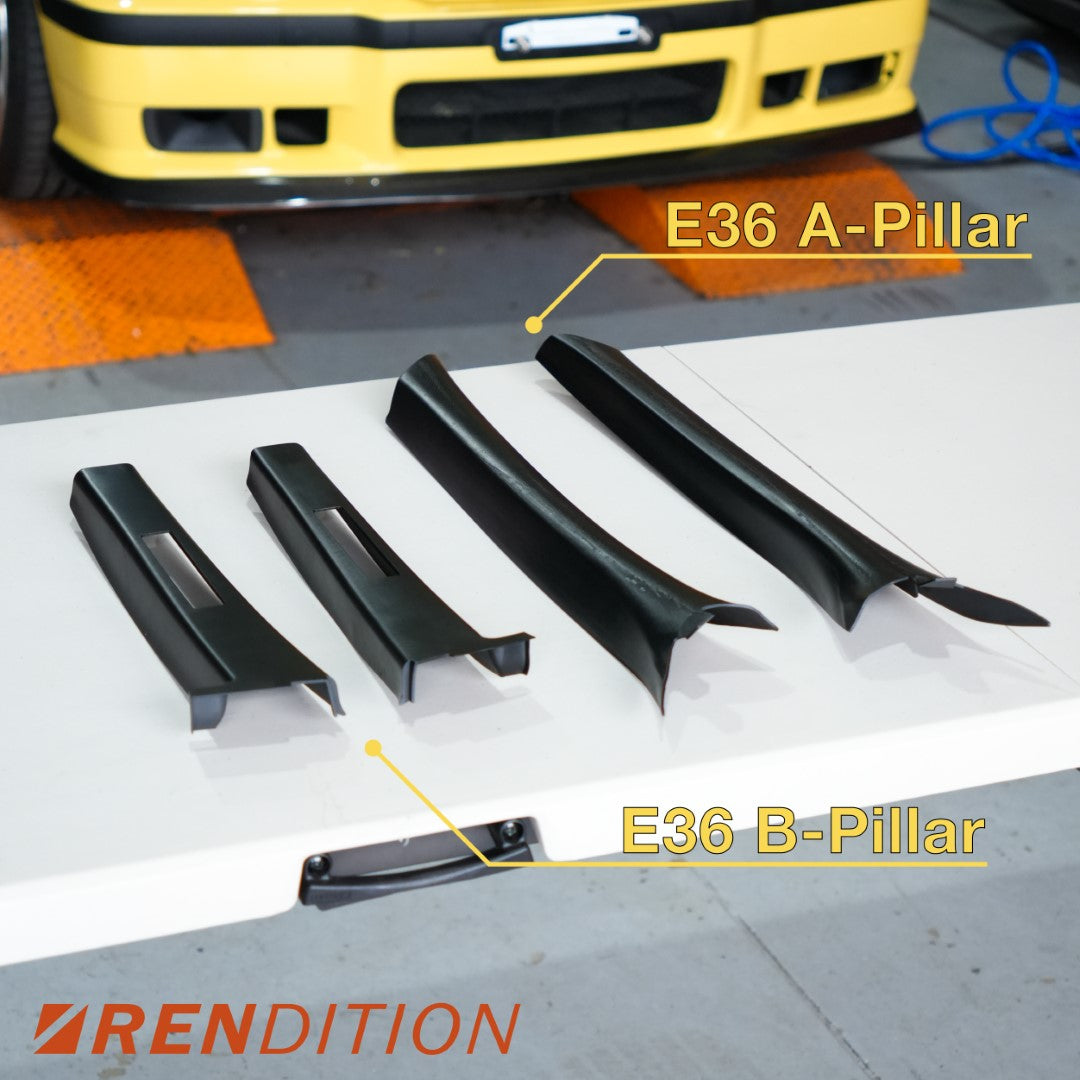 BMW E36 Coupe B-Pillar Trim Replacement | OEM Part #51438151405 / 51438189196