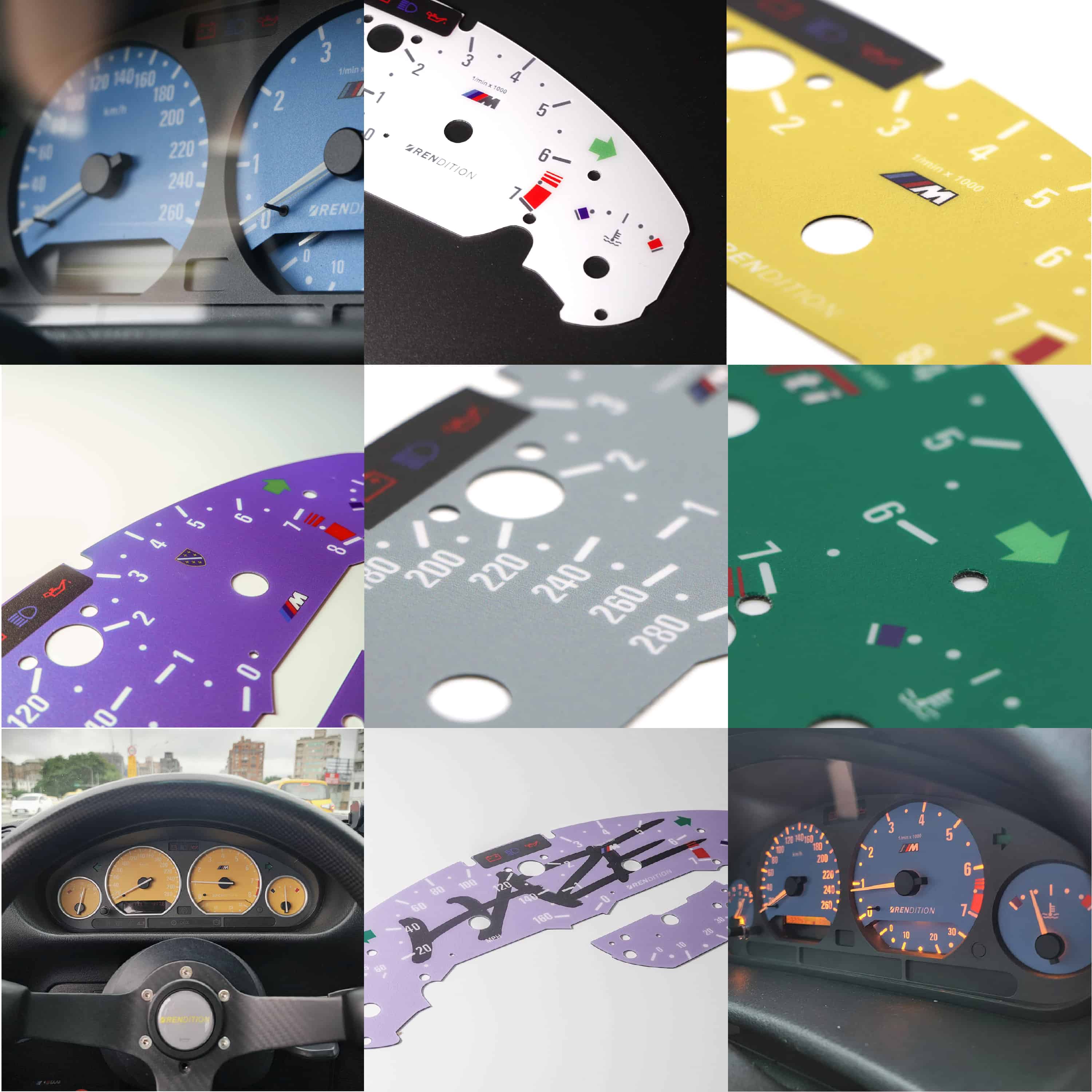 BMW E36 GAUGE FACE OVERLAY FOR M3 316 318 325 328 Ti Comapct V3