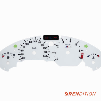 BMW E36 GAUGE FACE OVERLAY FOR M3 316 318 325 328 Ti Comapct V3