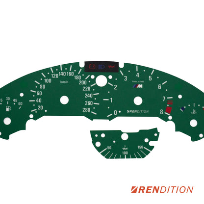 BMW E36 GAUGE FACE OVERLAY FOR M3 316 318 325 328 Ti Comapct V3