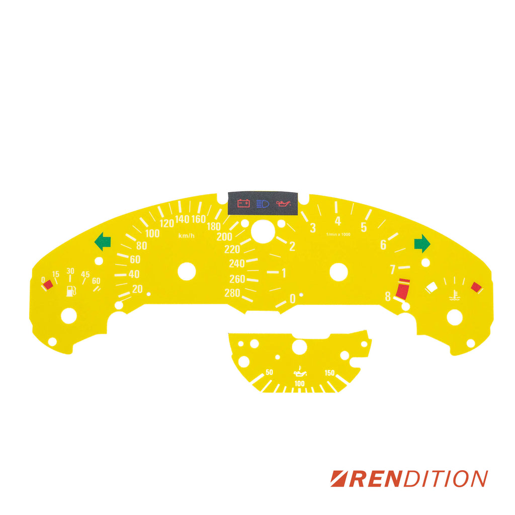 BMW E36 GAUGE FACE OVERLAY FOR M3 316 318 325 328 Ti Comapct V3