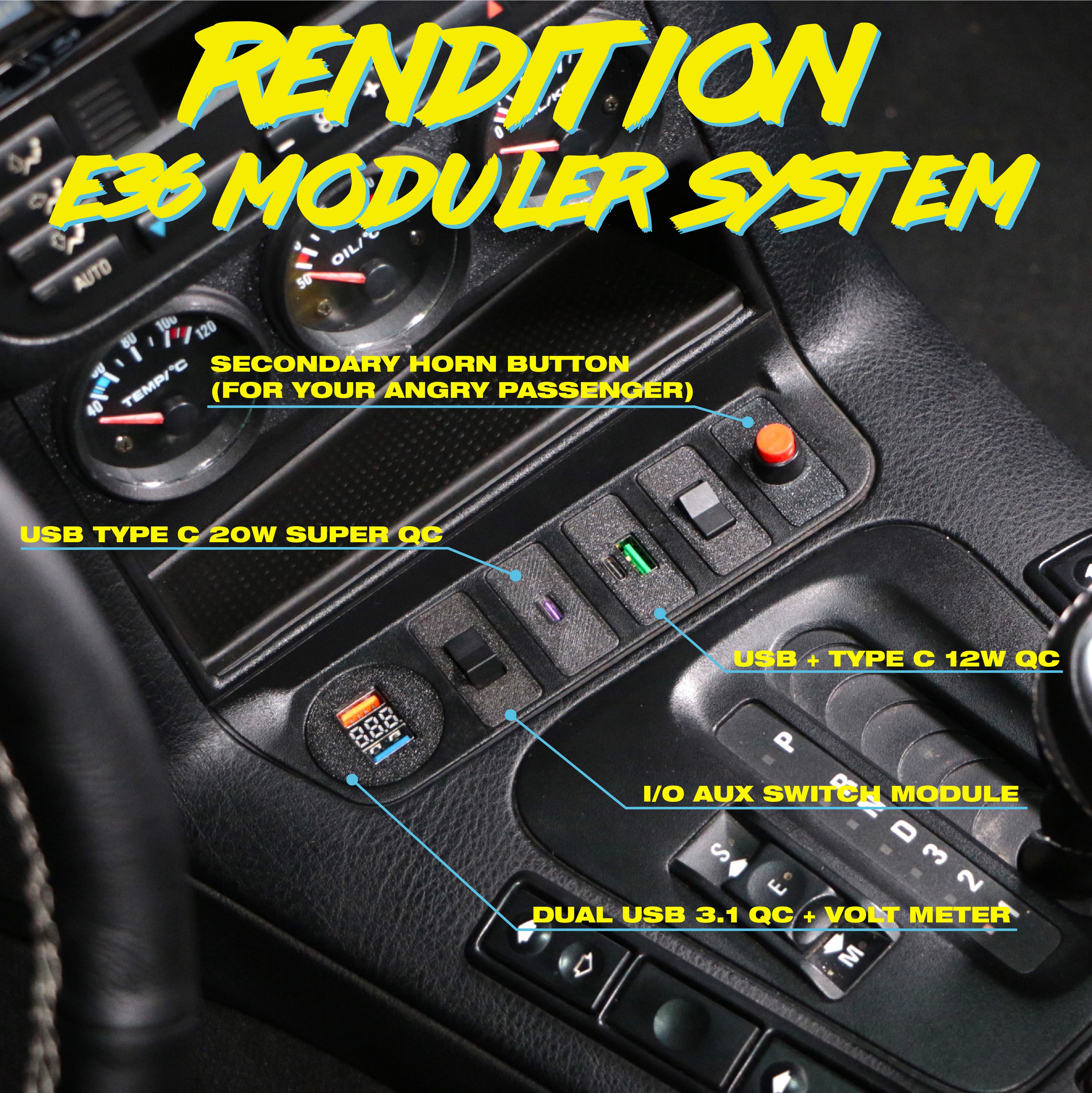 BMW E36 USB & Modular Switch System V6