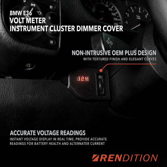 BMW E36 Volt Meter / Instrument Cluster Dimmer Cover Volt Meter