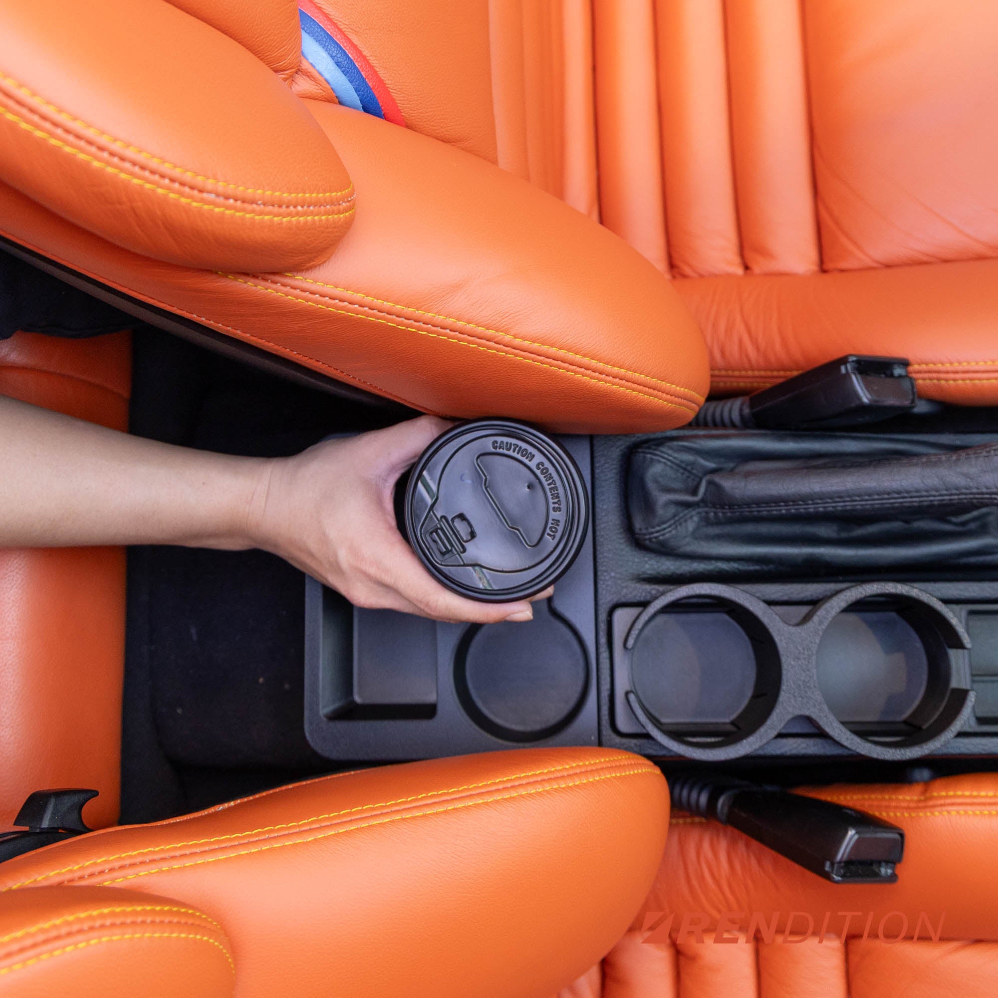 BMW E36 Armrest Delete with Dual 72mm Cupholders