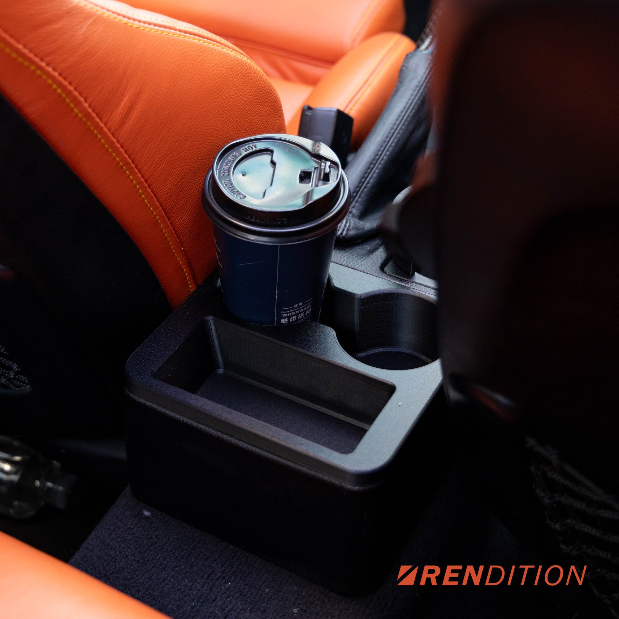 BMW E36 Armrest Delete with Dual 72mm Cupholders