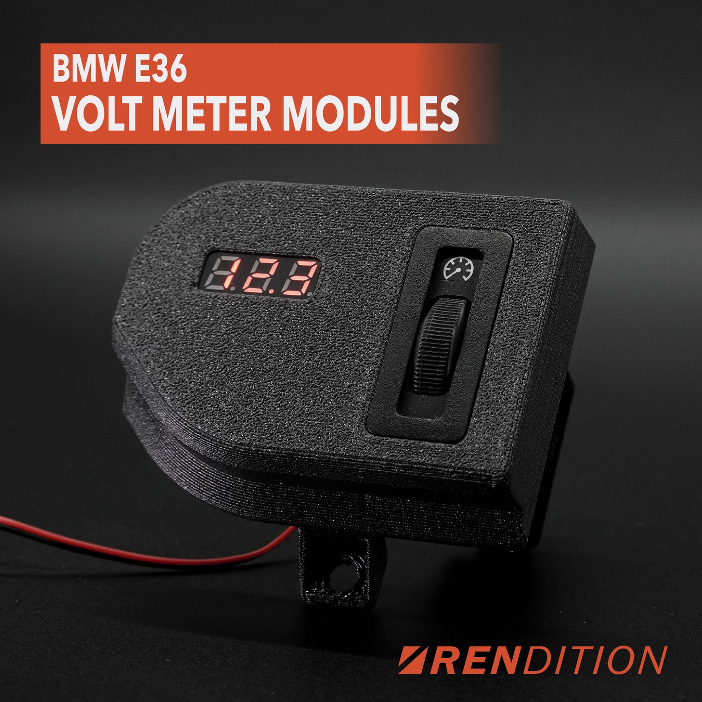 BMW E36 Instrument Cluster Dimmer Cover + Volt Meter