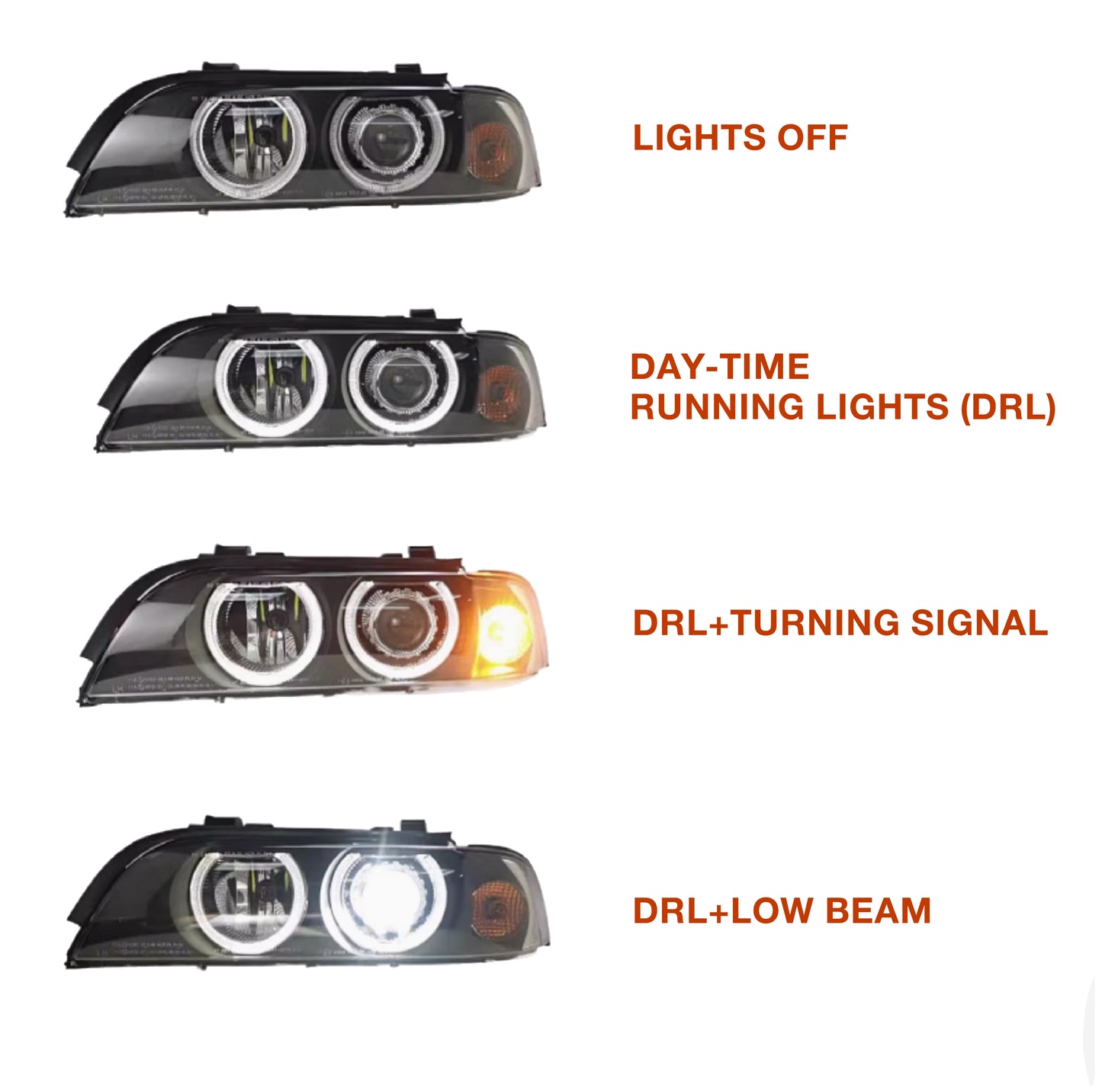 BMW E39 LED Projector Headlights