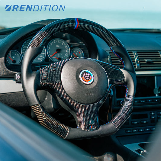 BMW E46 Custom Carbon Steering Wheel – Nappa, Alcantara, Forged or Twill Carbon