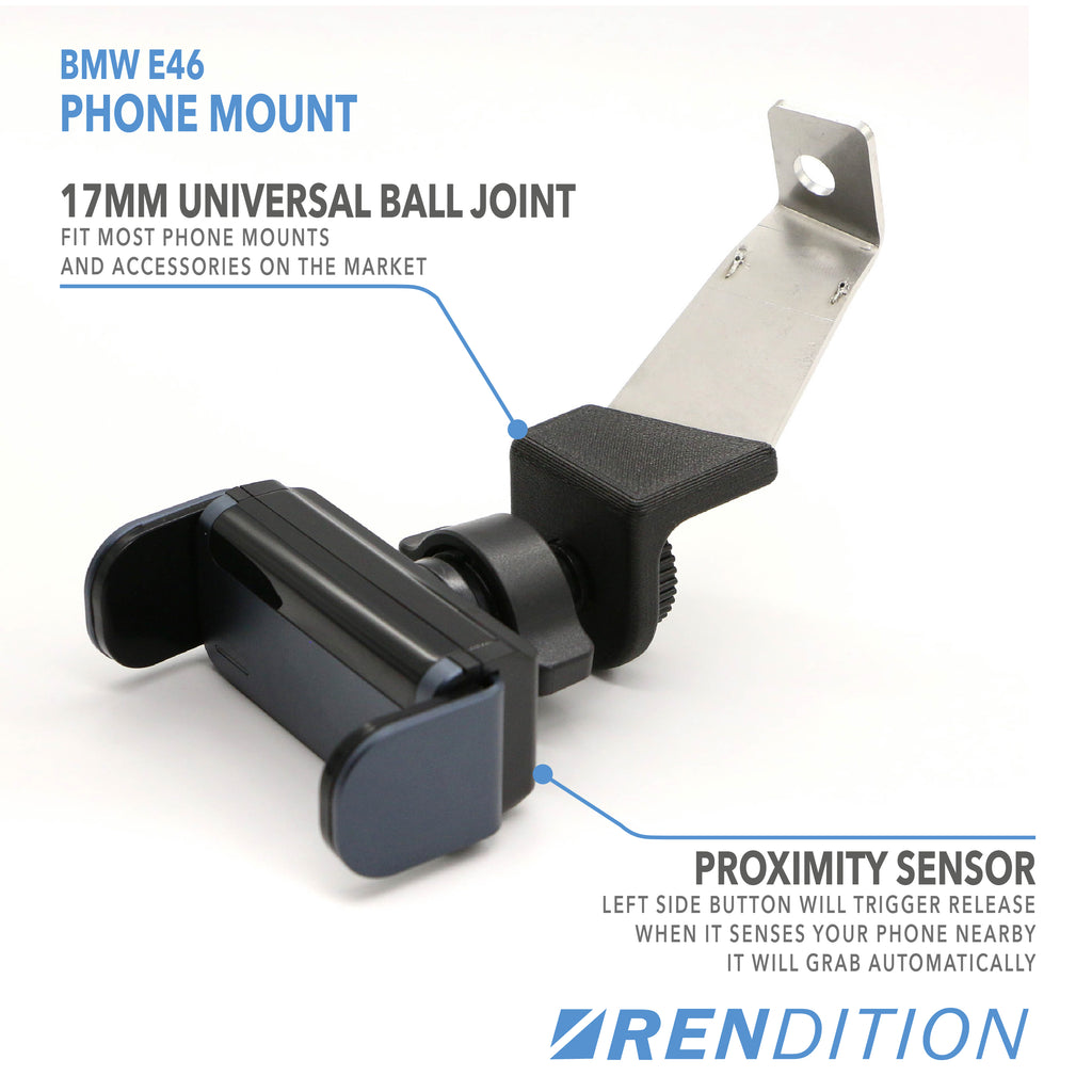 BMW E46 Phone Mount | Rendition E46 Dash Mount Phone Holder V3