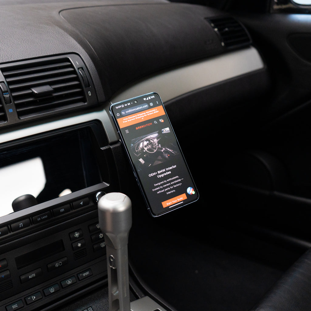 BMW E46 Phone Mount | Rendition E46 Dash Mount Phone Holder V3