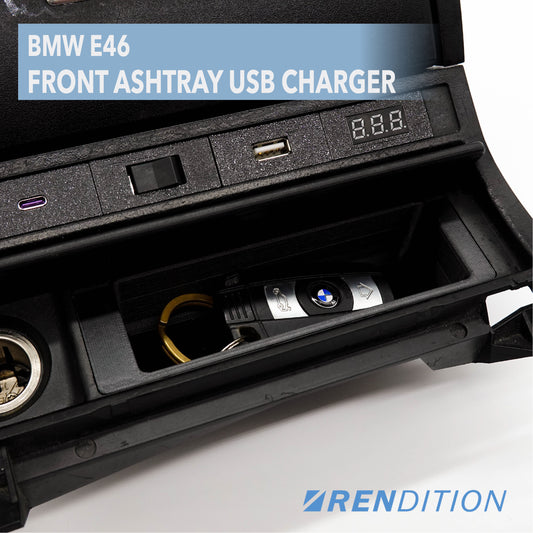 BMW E46 FRONT ASHTRAY USB CHARGER & SPACE OPTIMISATION