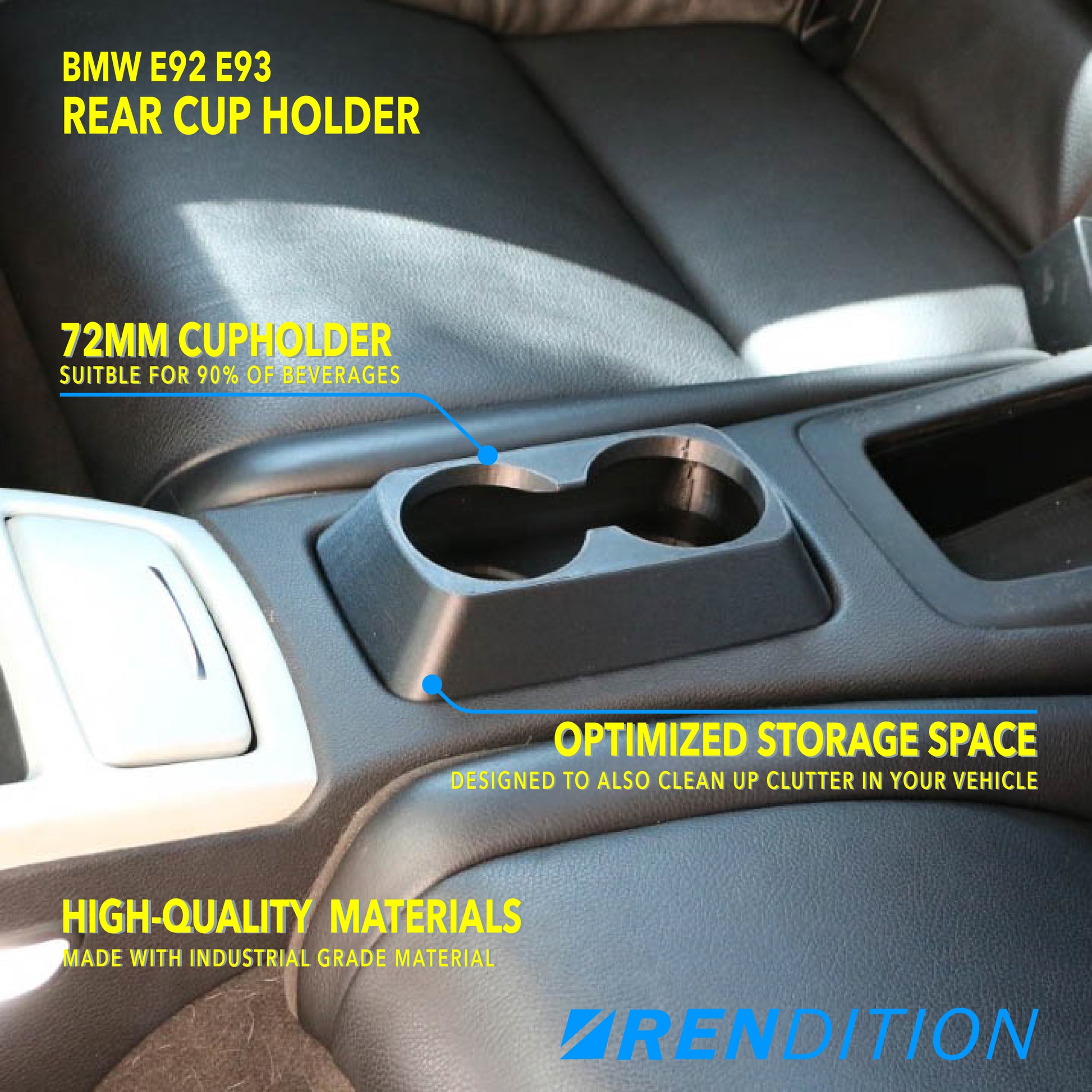 BMW E92 E93 Rear Cup Holder  Rendition Design – Rendition Design &  Manufacturing