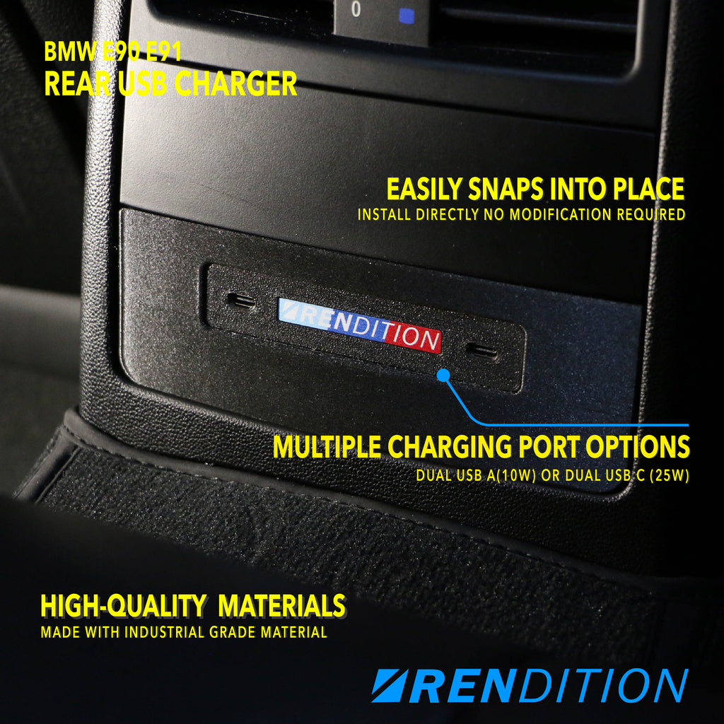 BMW E90 E91 USB Charger for Rear Seat