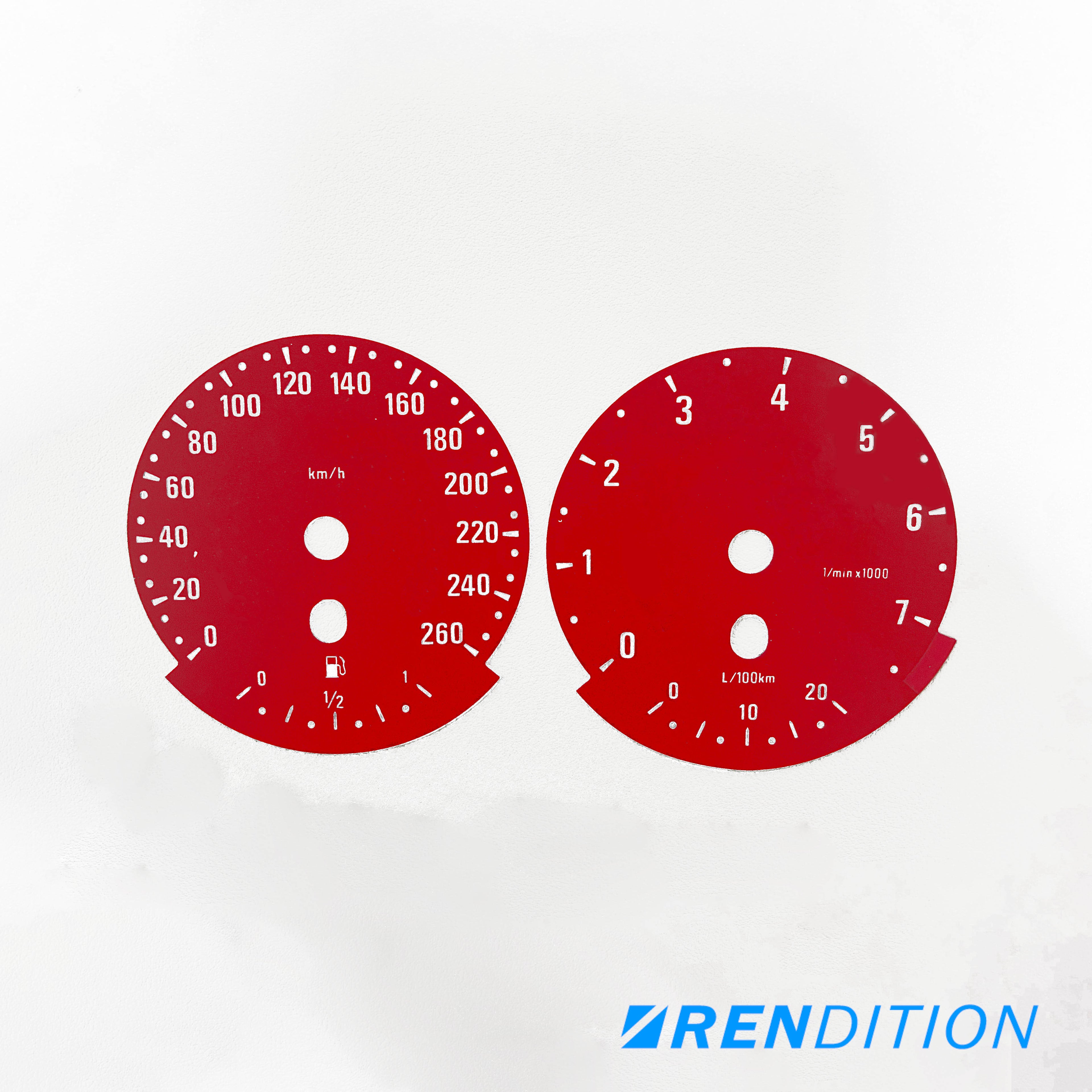 BMW E9X GAUGE FACE / GAUGE OVERLAY FOR 318, 320, 323, 325,328, 330, 335, M3