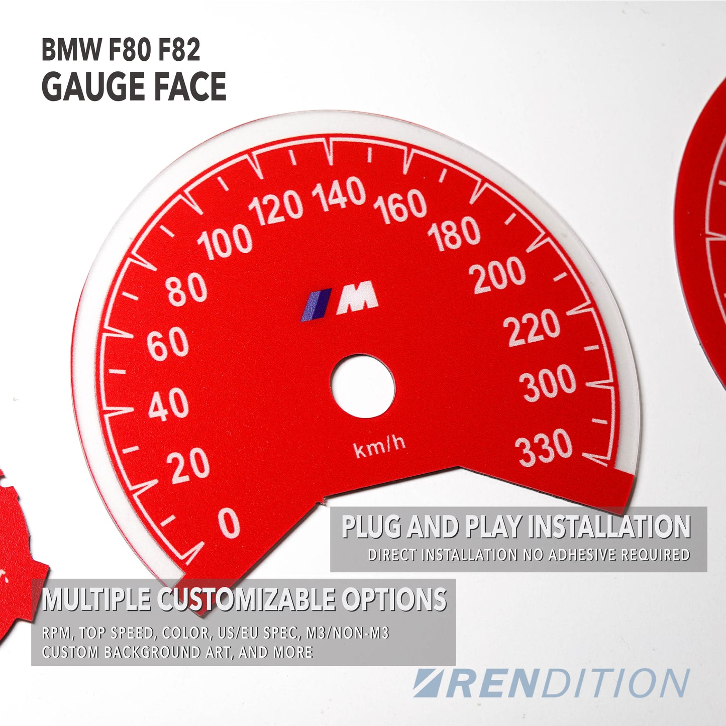 BMW F80 F82 GAUGE FACE / GAUGE OVERLAY