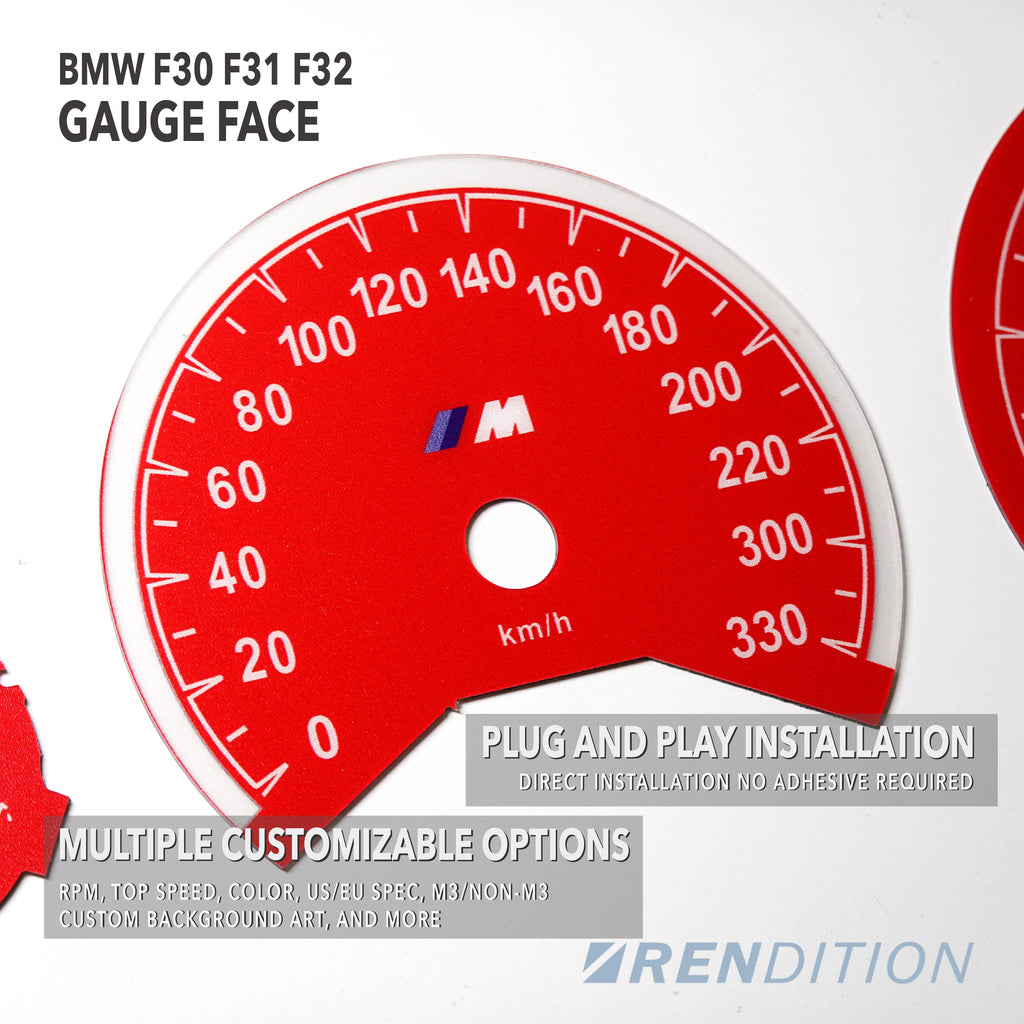 BMW F30 F31 F32 GAUGE FACE Rendition Design Manufacturing bmw-f30-f31-f32-gauge-face-rendition-design-manufacturing