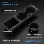 BMW E46 Front Cup Holder V3 – Dual 72mm | OEM Texture | Secure Fit
