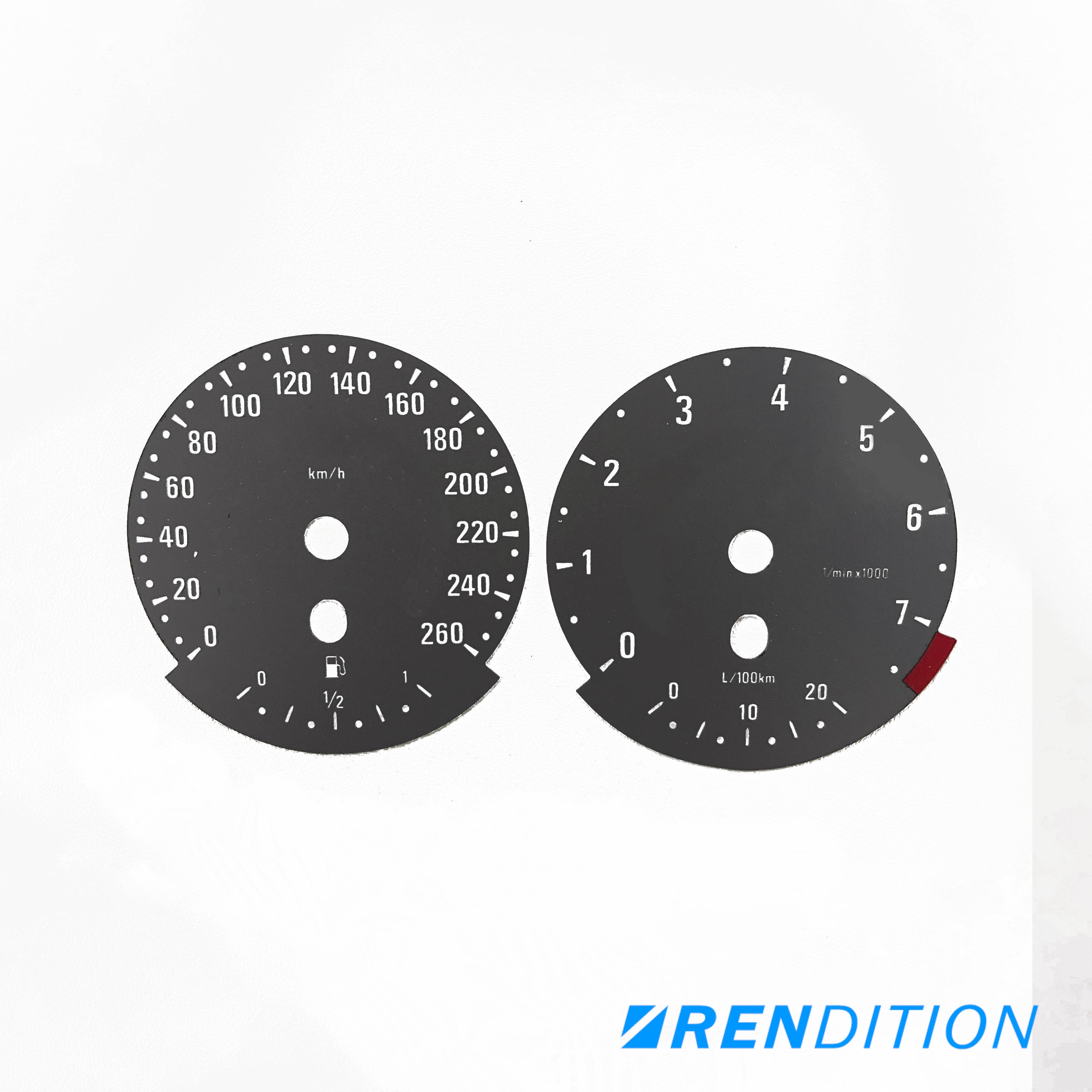 BMW E9X GAUGE FACE / GAUGE OVERLAY FOR 318, 320, 323, 325,328, 330, 335, M3